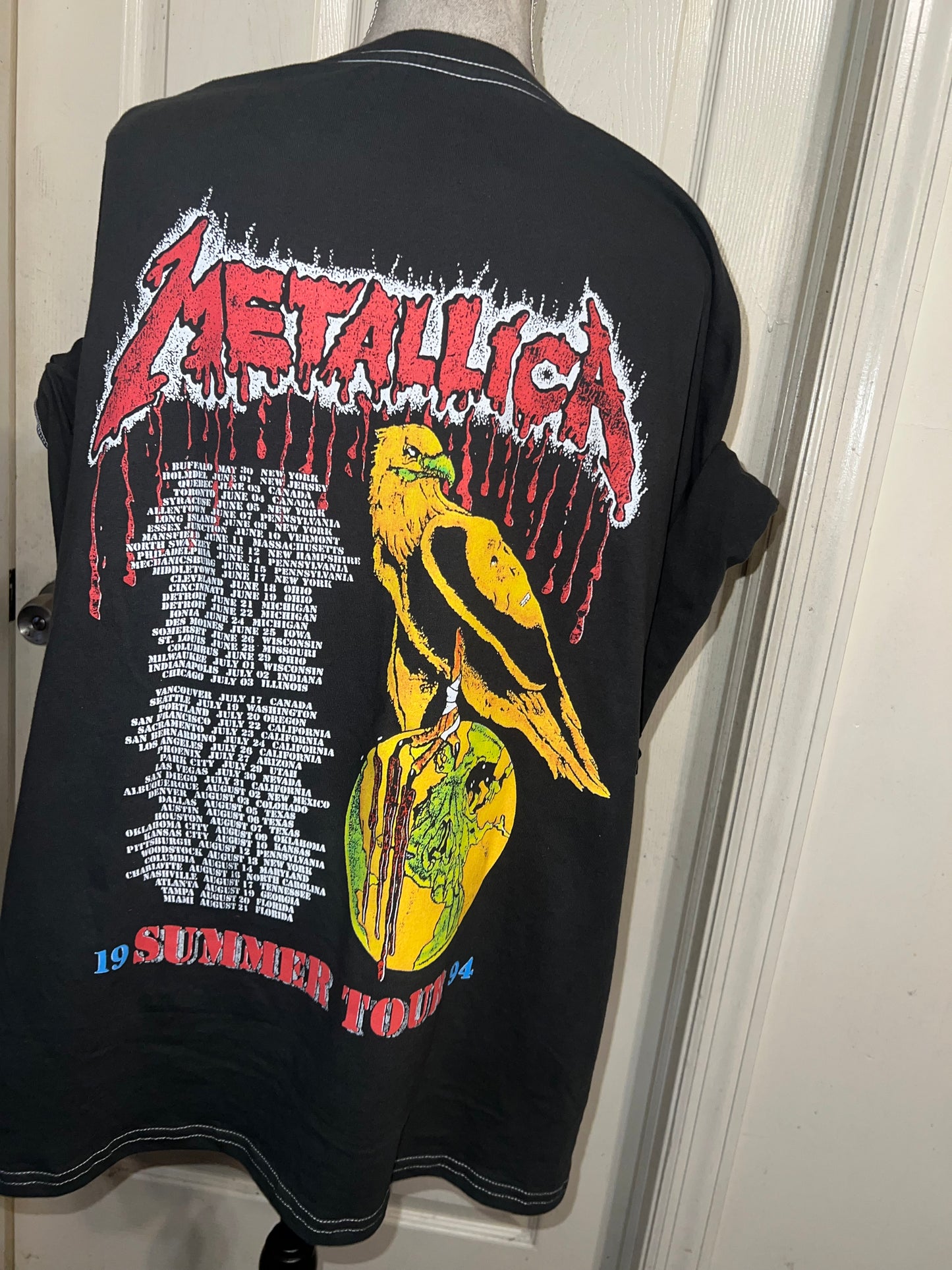 Metallica Double Sided Oversized Distressed Tee