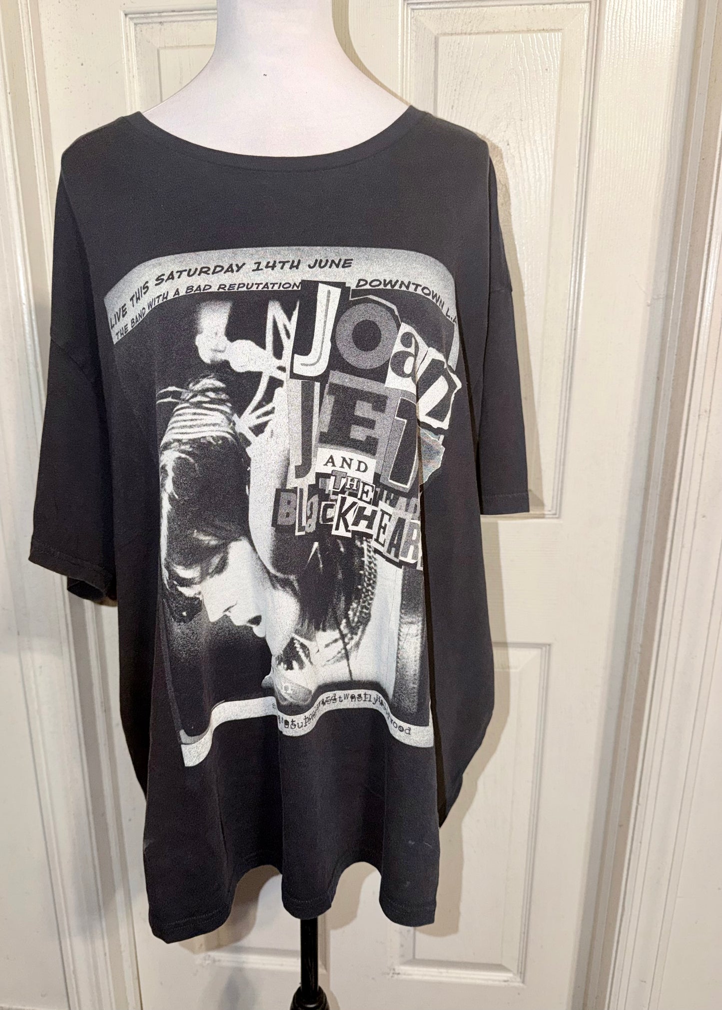 Joan Jett and the Blackhearts Double Sided Oversized Distressed Tee