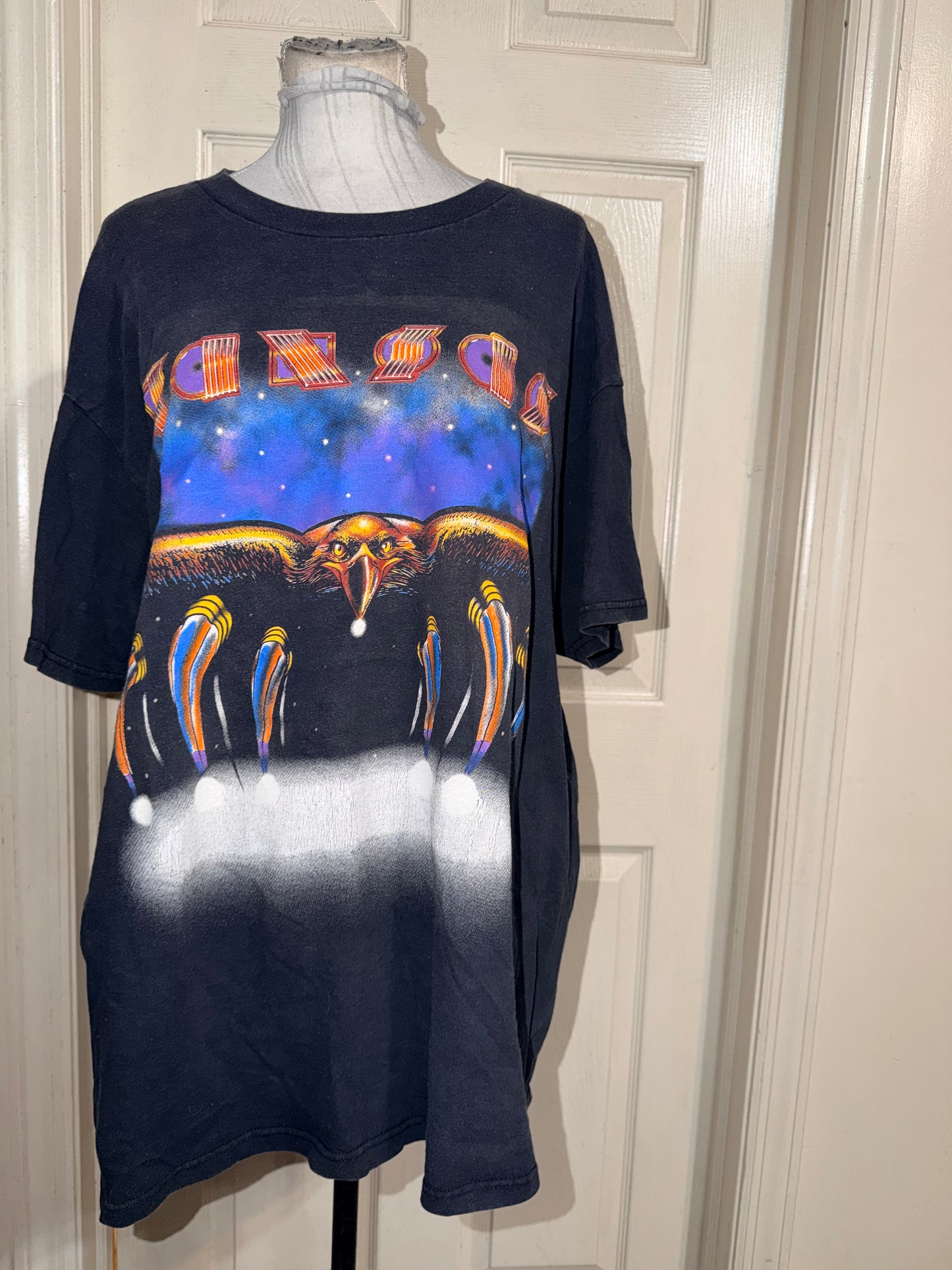 Kansas Vintage Double Sided Oversized Distressed Tee