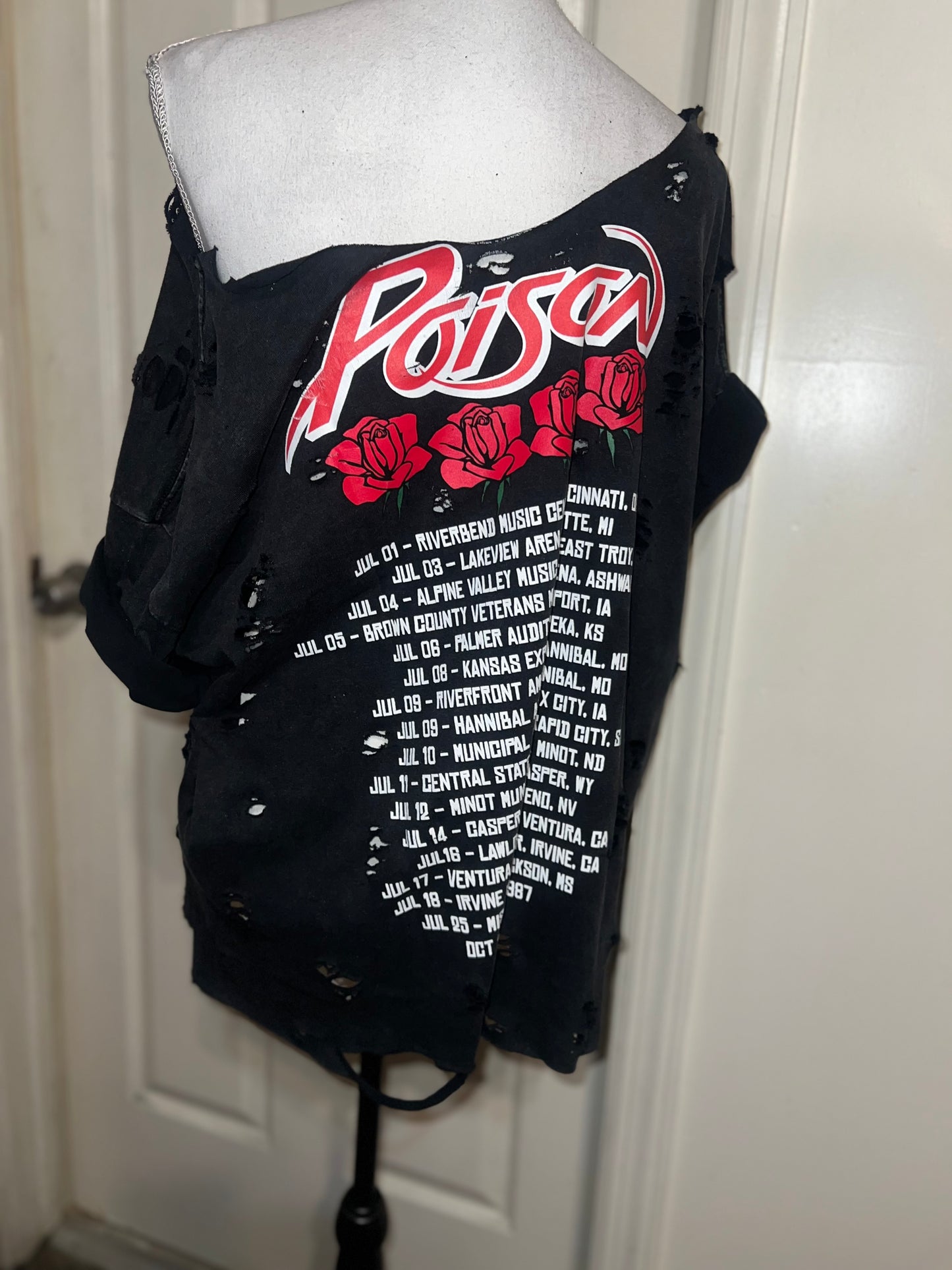 Poison Double Sided Oversized Distressed Tee