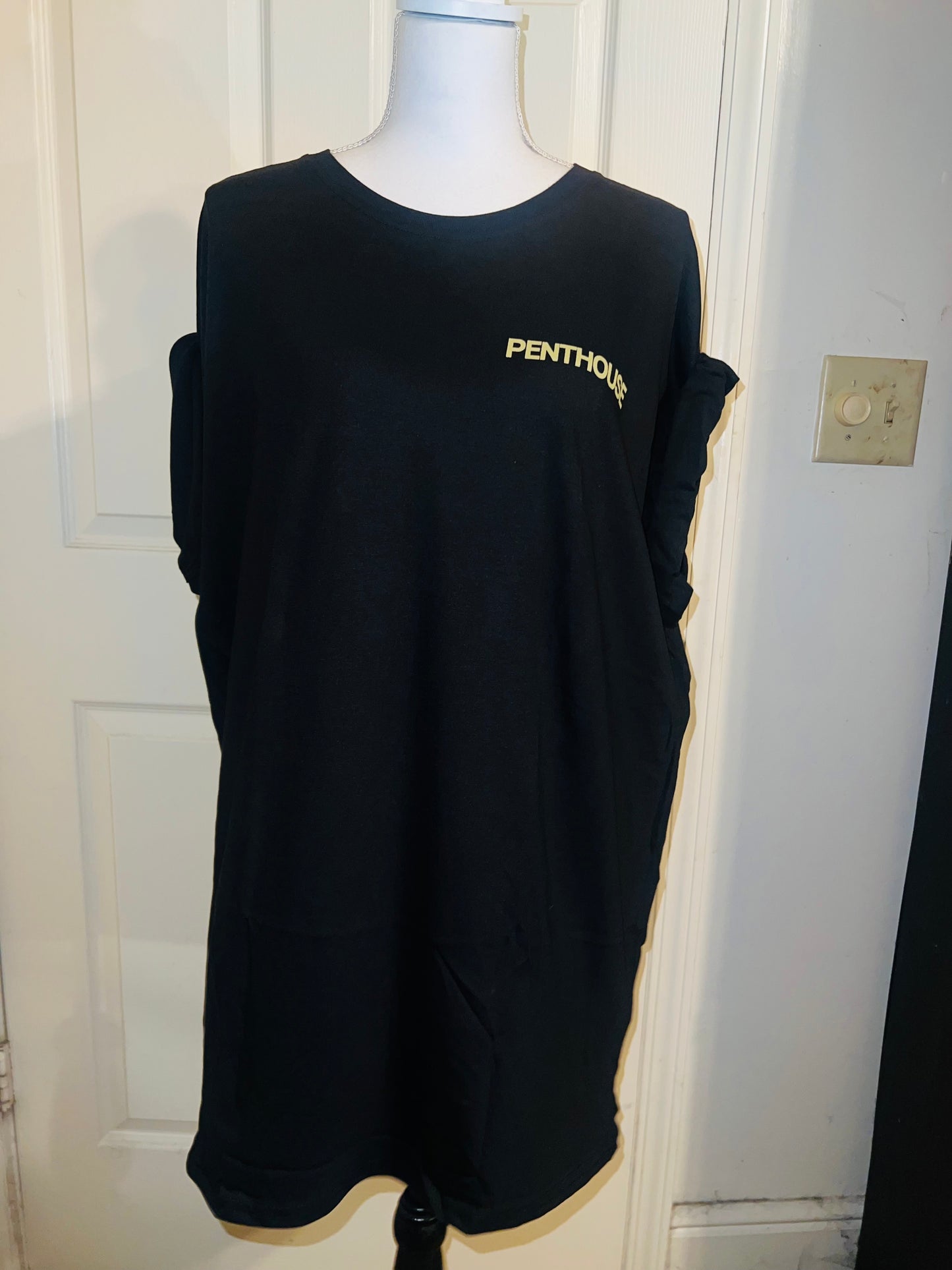 Penthouse Double Sided Oversized Distressed Tee