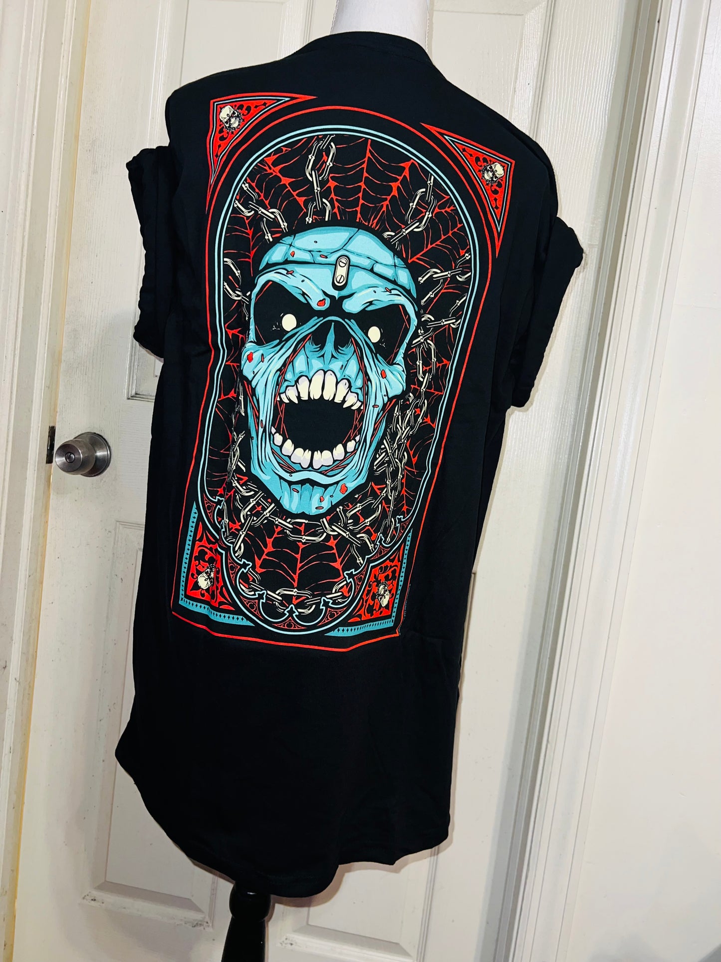 Iron Maiden DoubleSided Oversized Distressed T-Shirt