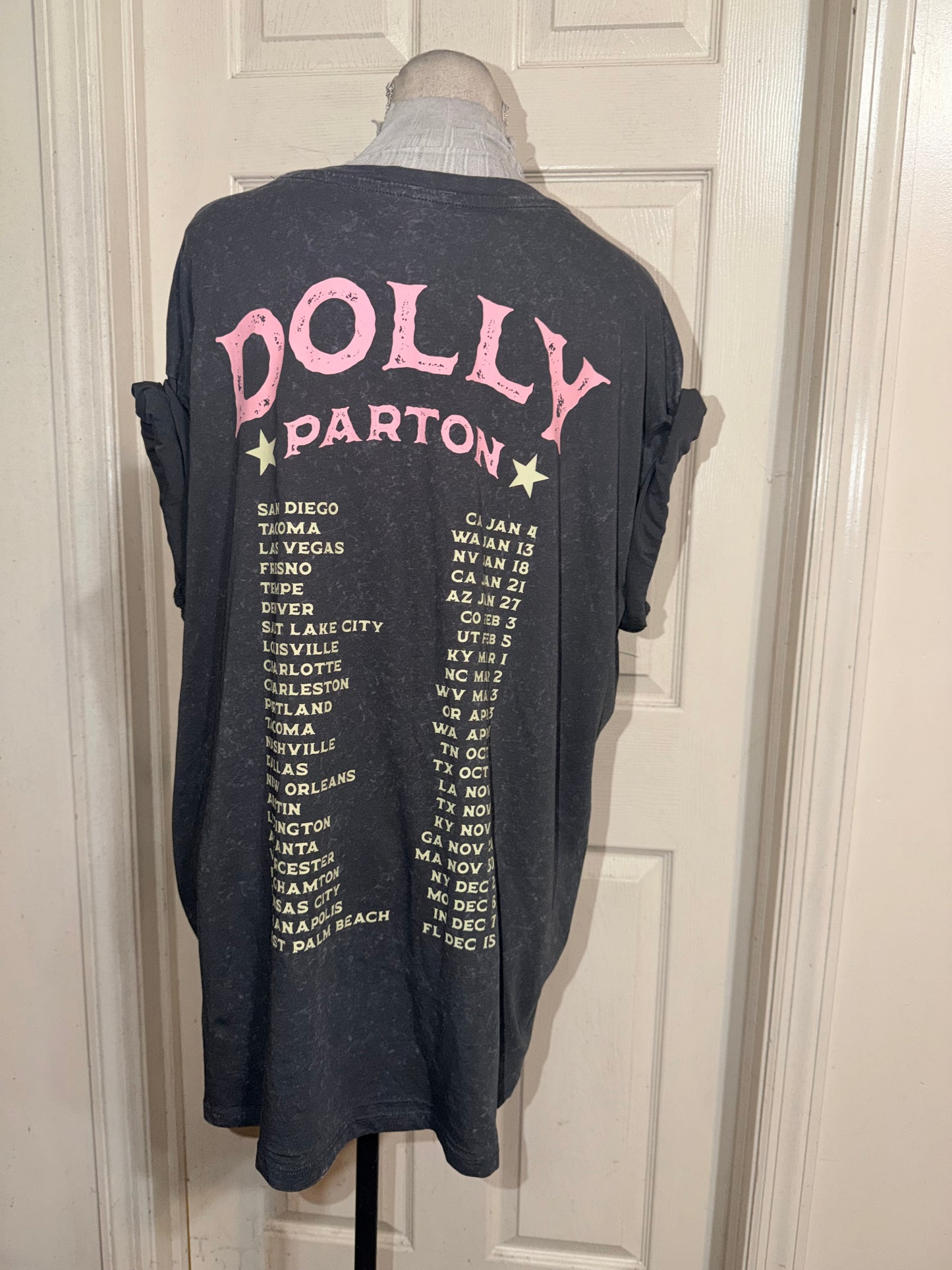 Dolly Parton Double Sided Oversized Distressed Tee