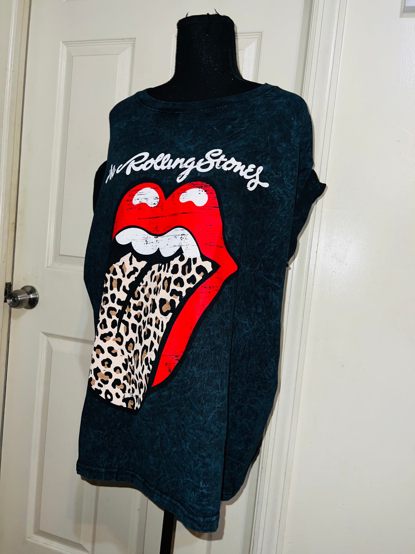 The Rolling Stones Cheetah Oversized Distressed Tee