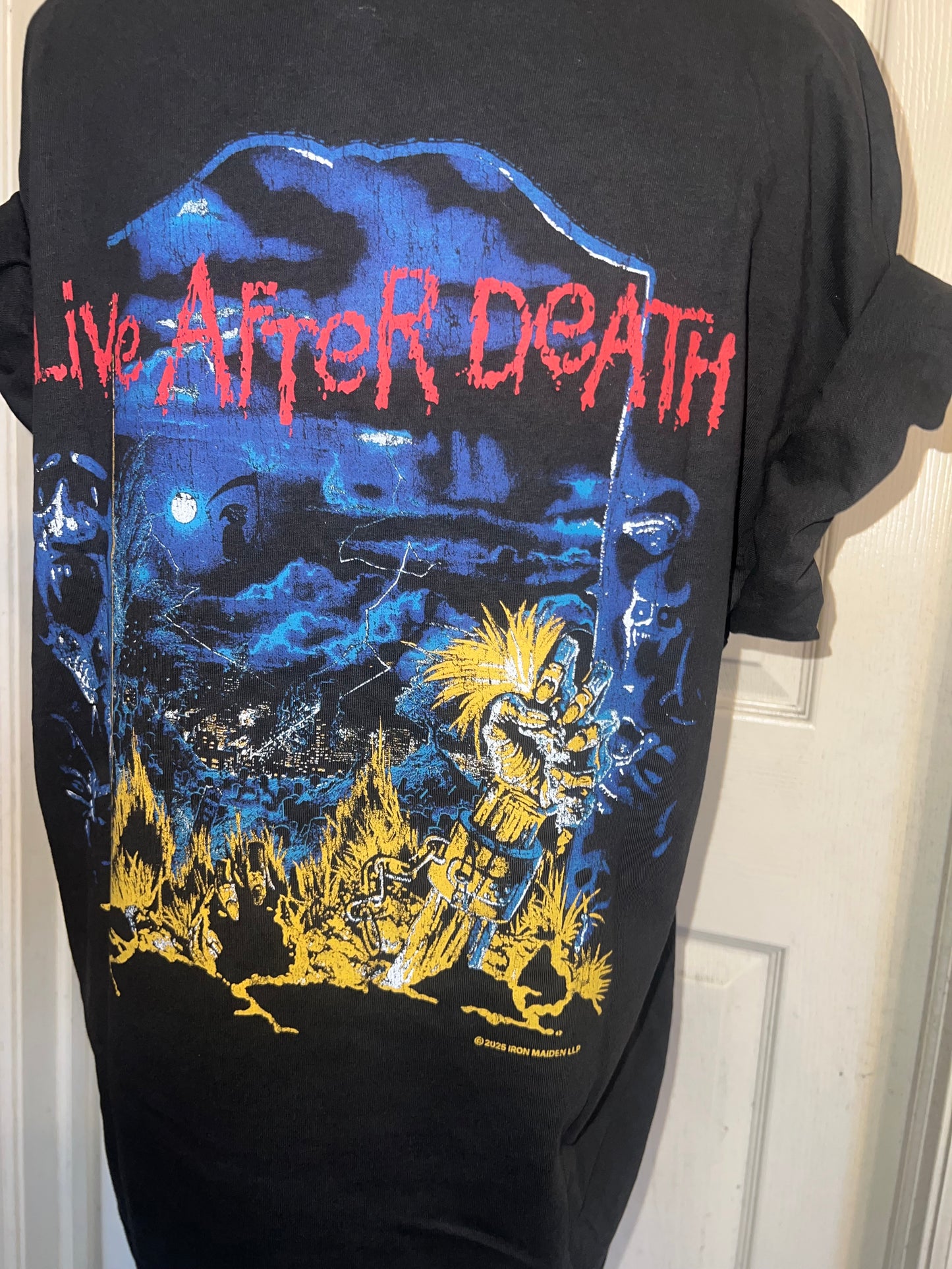 Iron Maiden Double Sided Oversized Distressed Tee