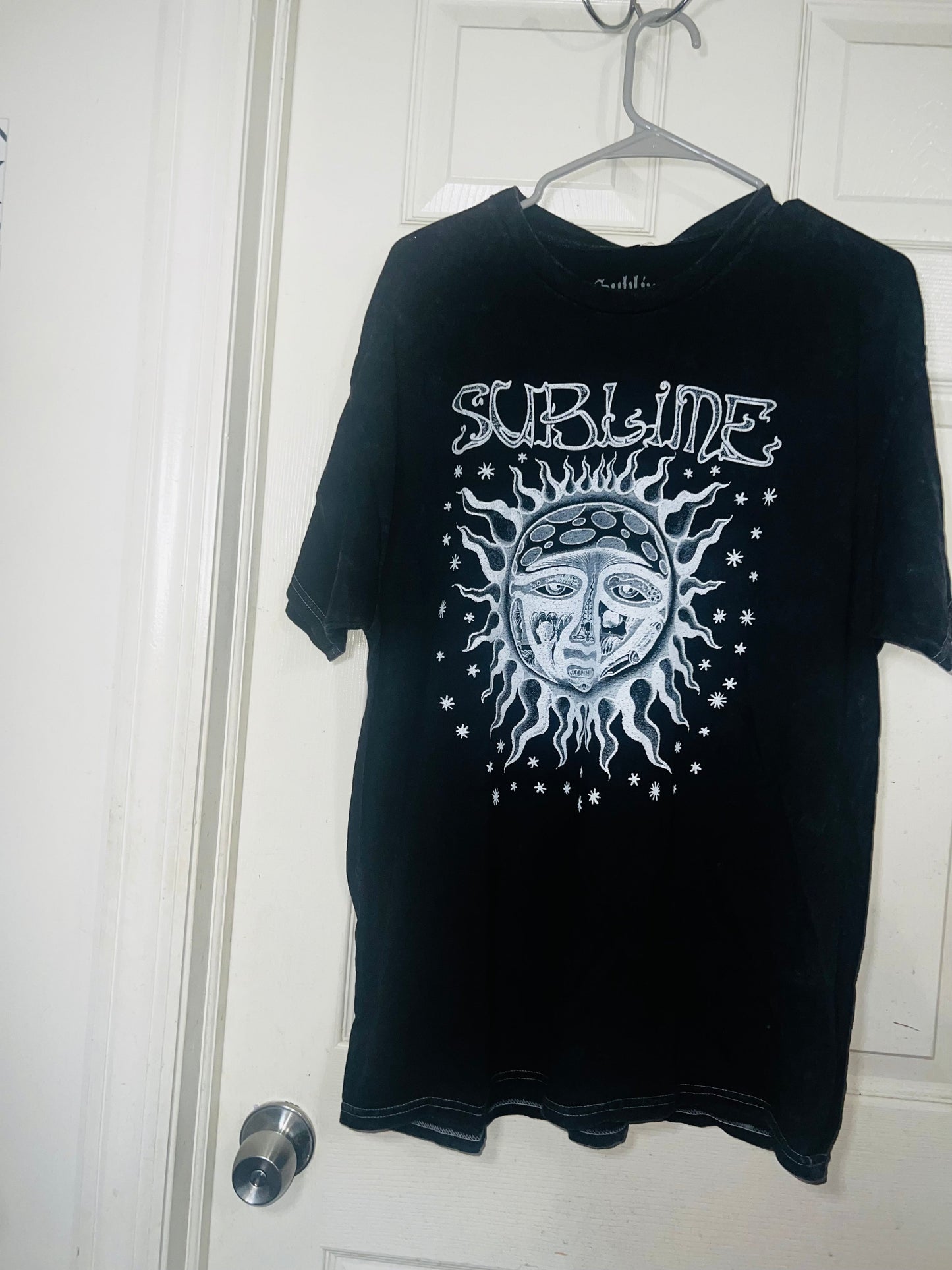 Sublime Acid Wash Oversized Distressed Tee