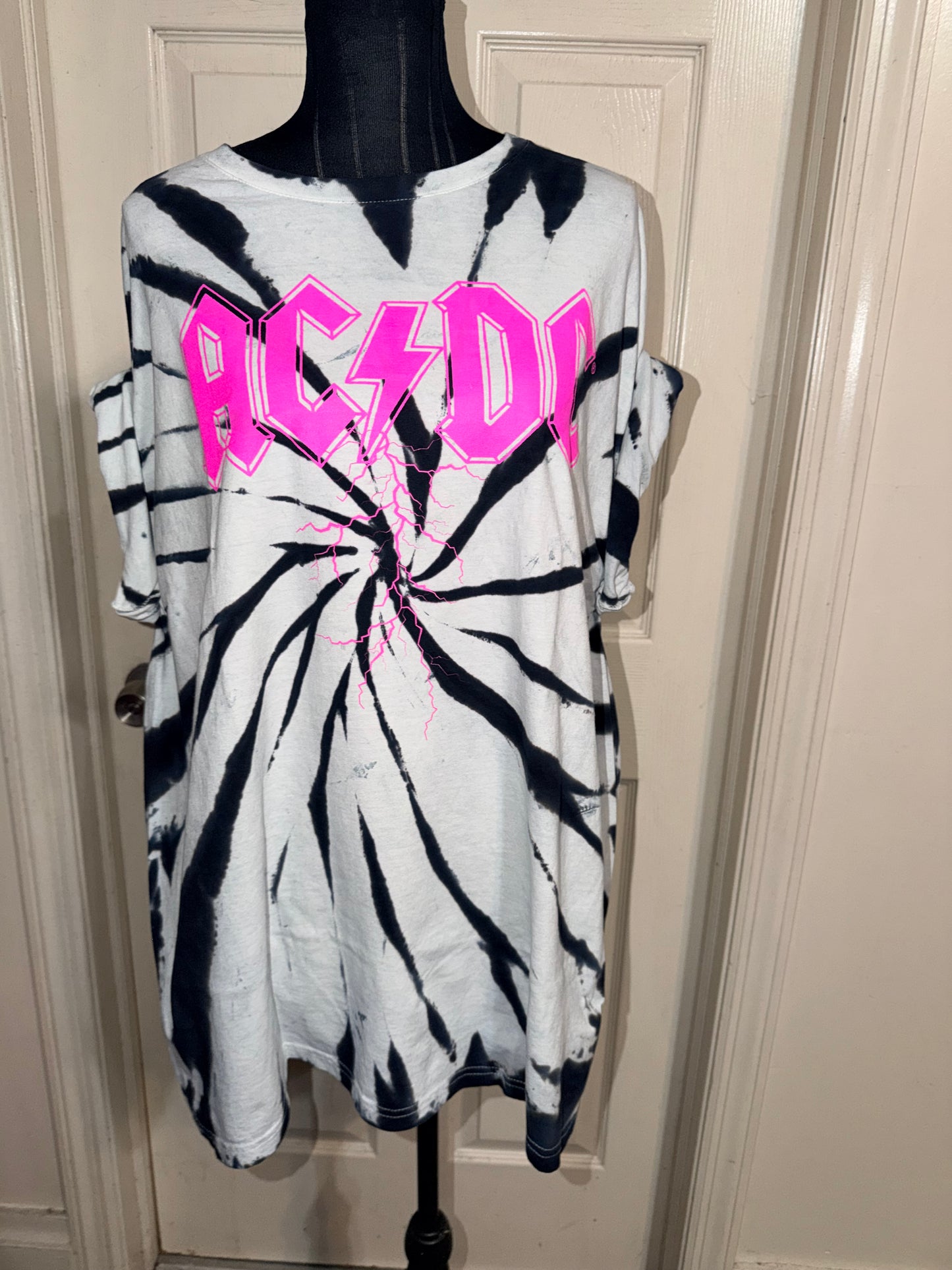 AC/DC Oversized Distressed Tee