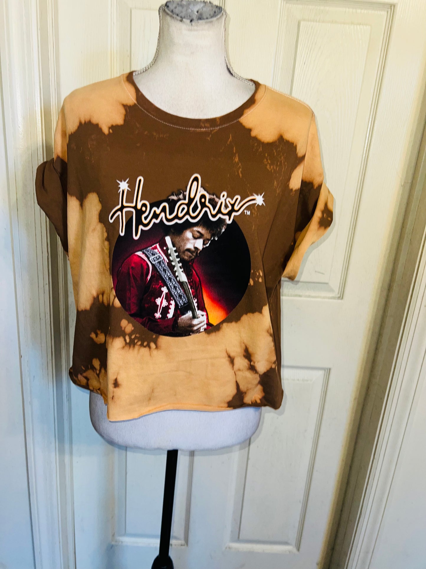 Jim Hendrix Oversized Distressed Cropped Tee