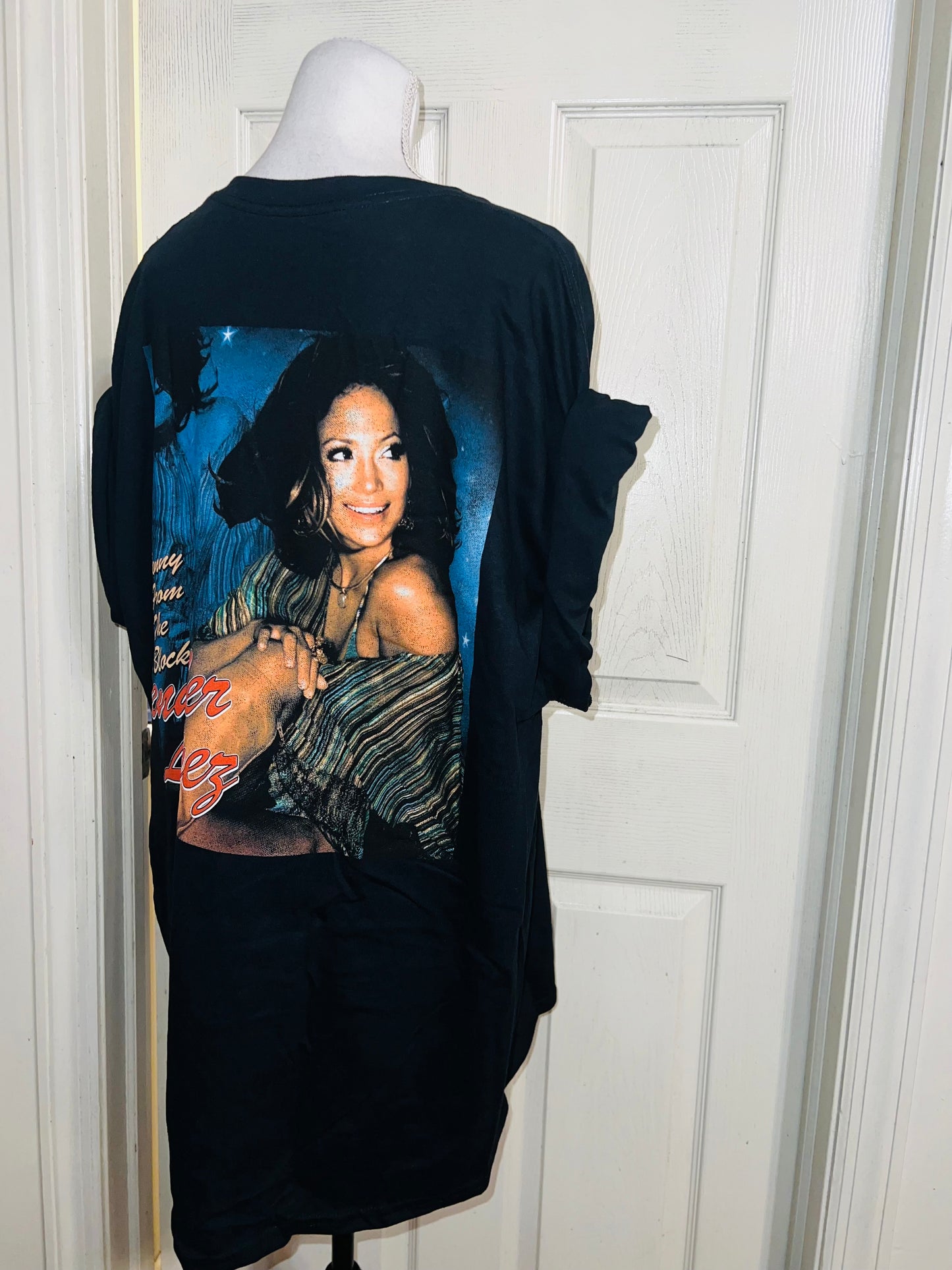 Jennifer Lopez Double Sided Vintage Style Distressed Tee