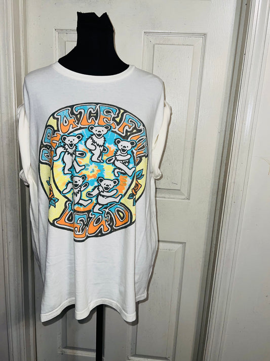 Grateful Dead Double Sided Oversized Distressed Tee