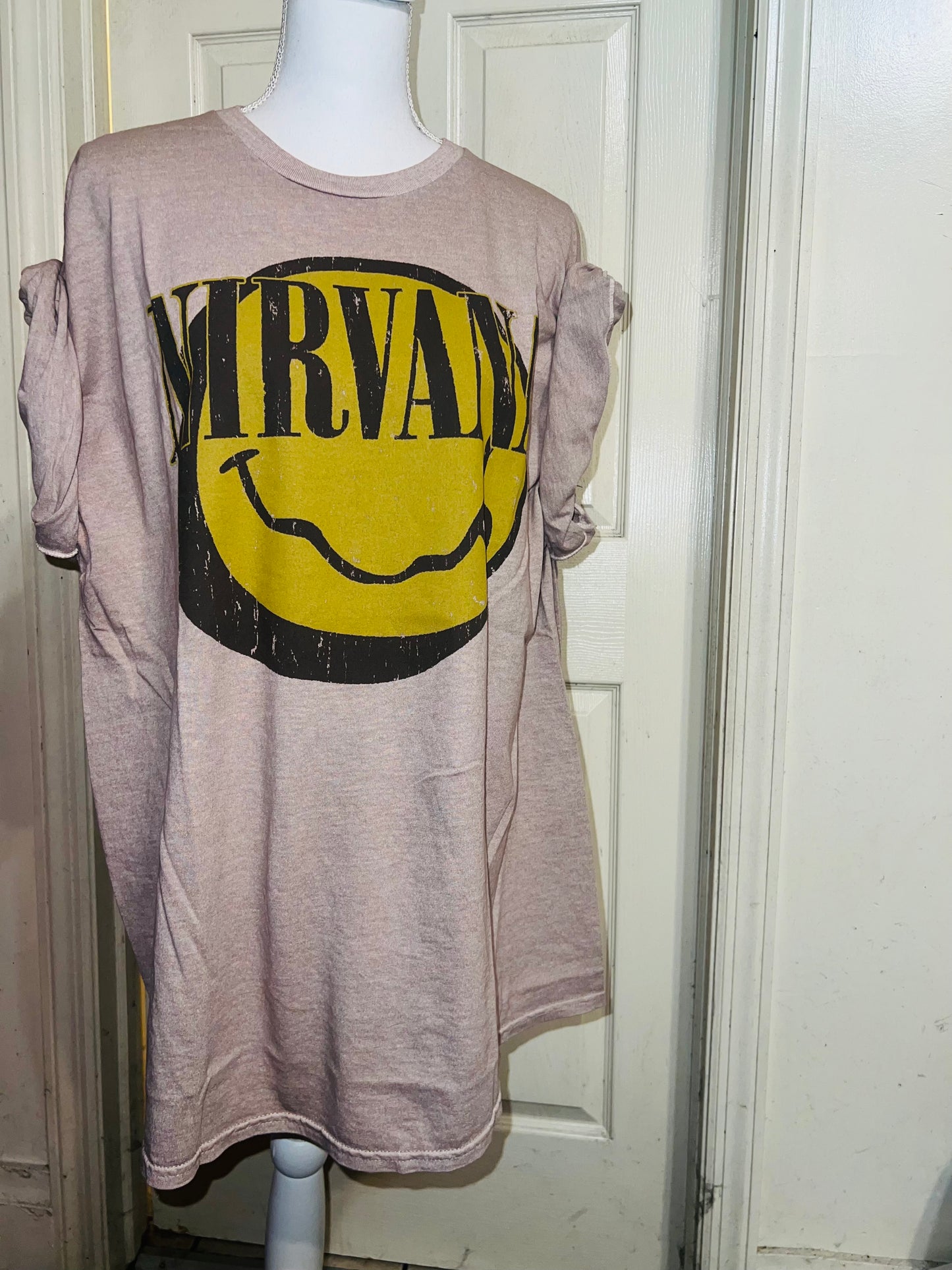 Nirvana Oversized Distressed Tee