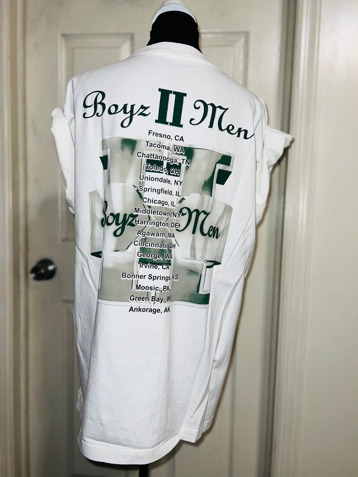 Boyz II Men Double Sided Oversized Distressed Tee