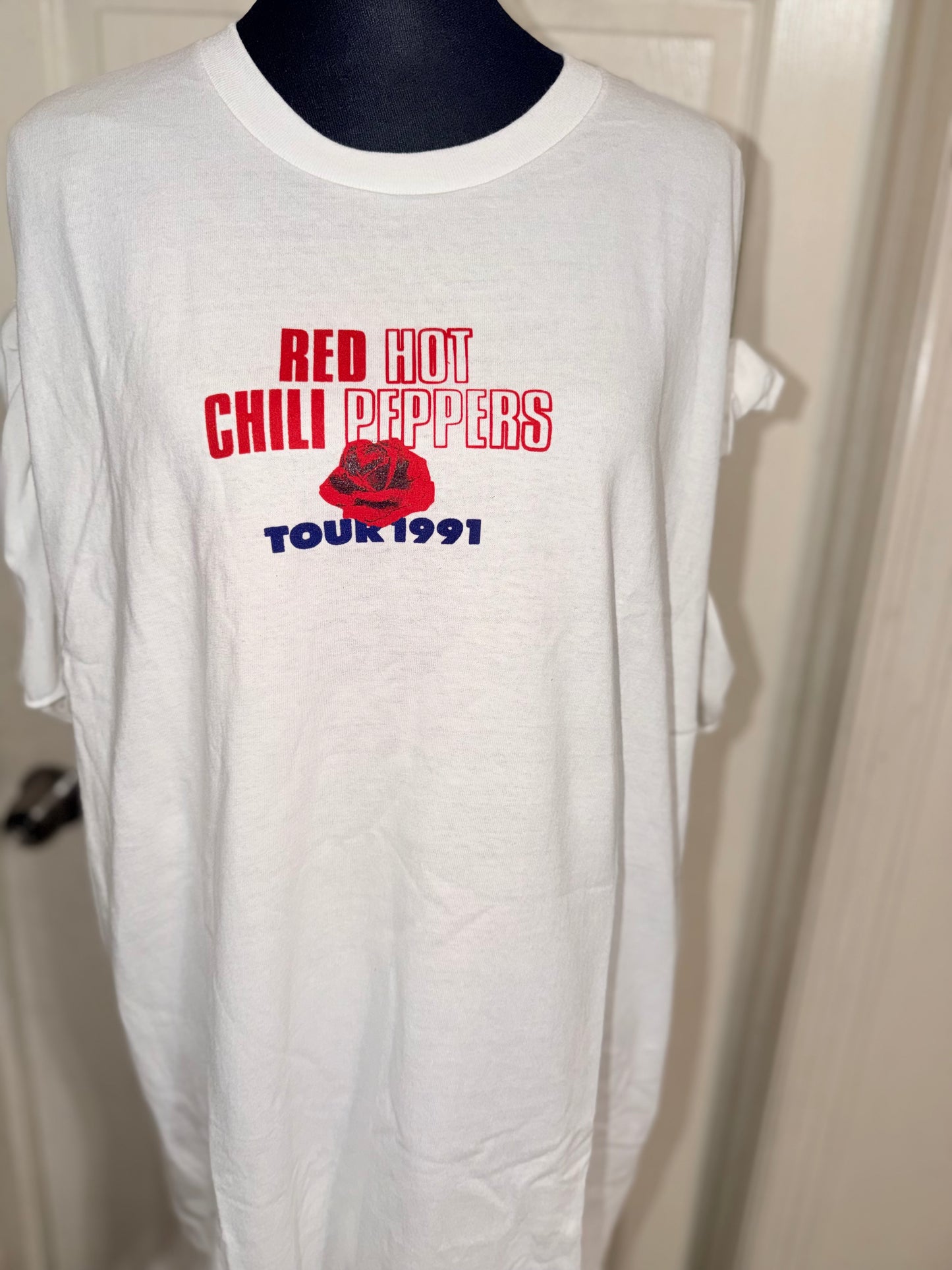 Red Hot Chili Peppers Double Sided Oversized Distressed Tee