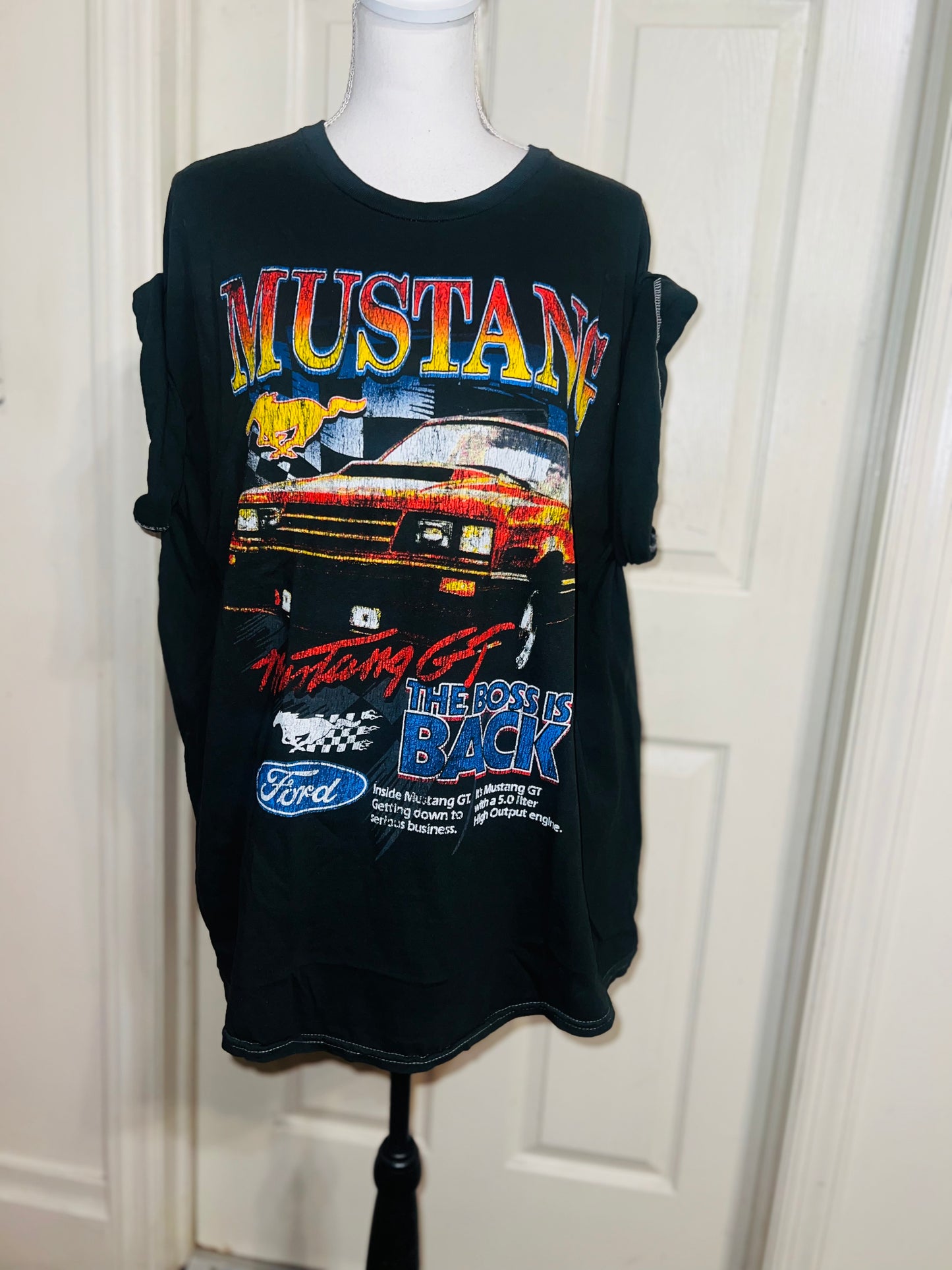 Ford Mustang Oversized Distressed Tee