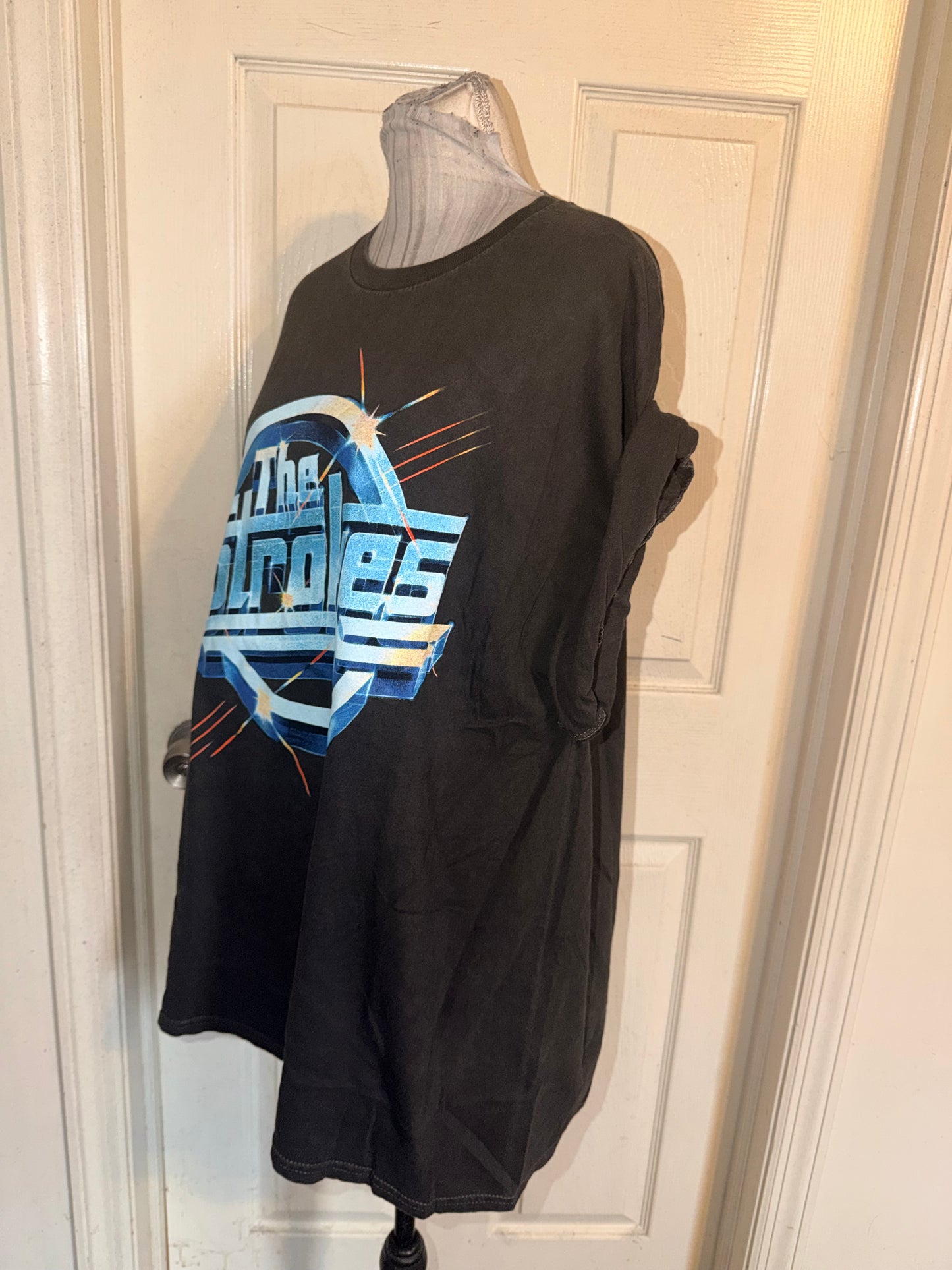 The Strokes Double Sided Oversized Distressed Tee