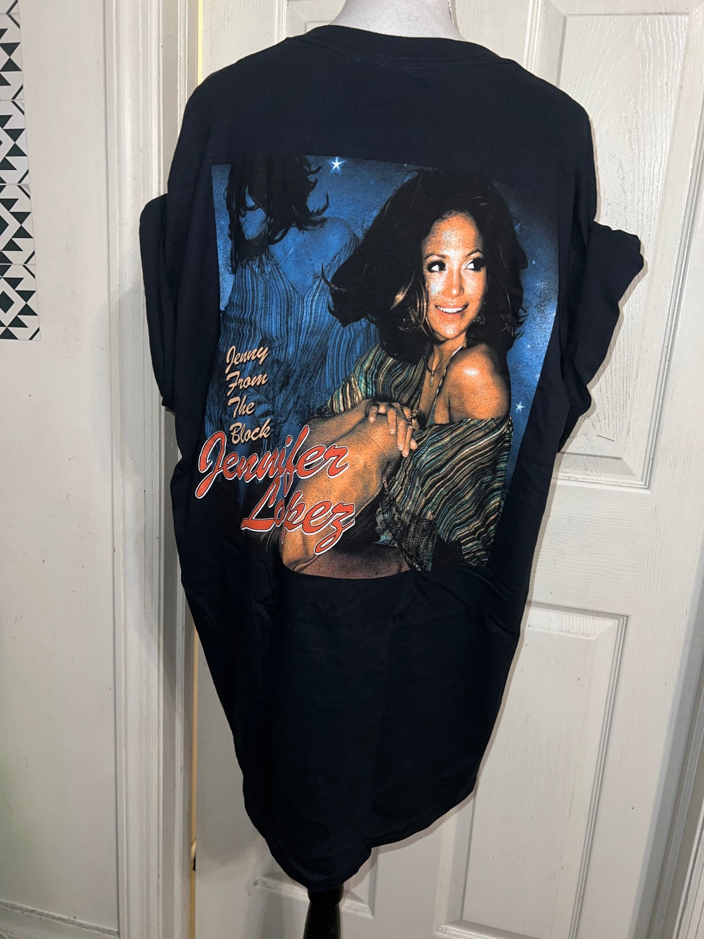 Jennifer Lopez Double Sided Vintage Style Distressed Tee