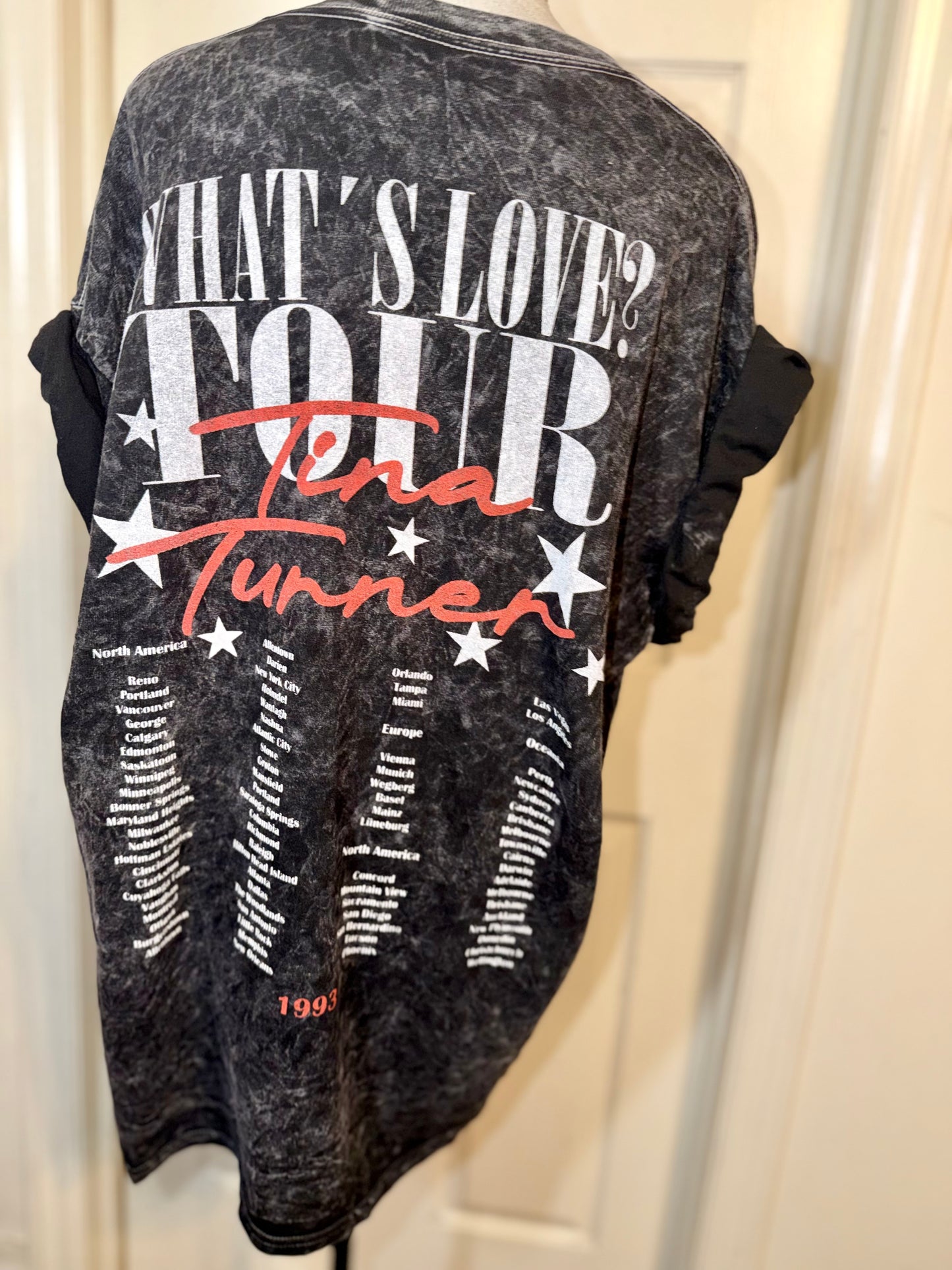 Tina Turner Double Sided Oversized Distressed Tee