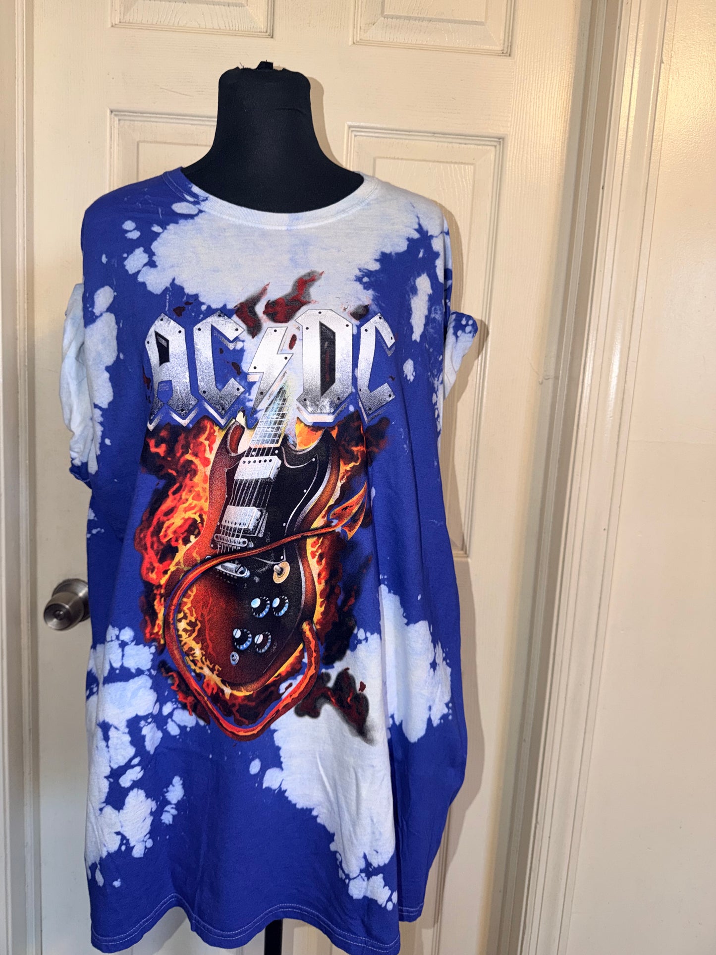AC/DC Oversized Distressed Tee