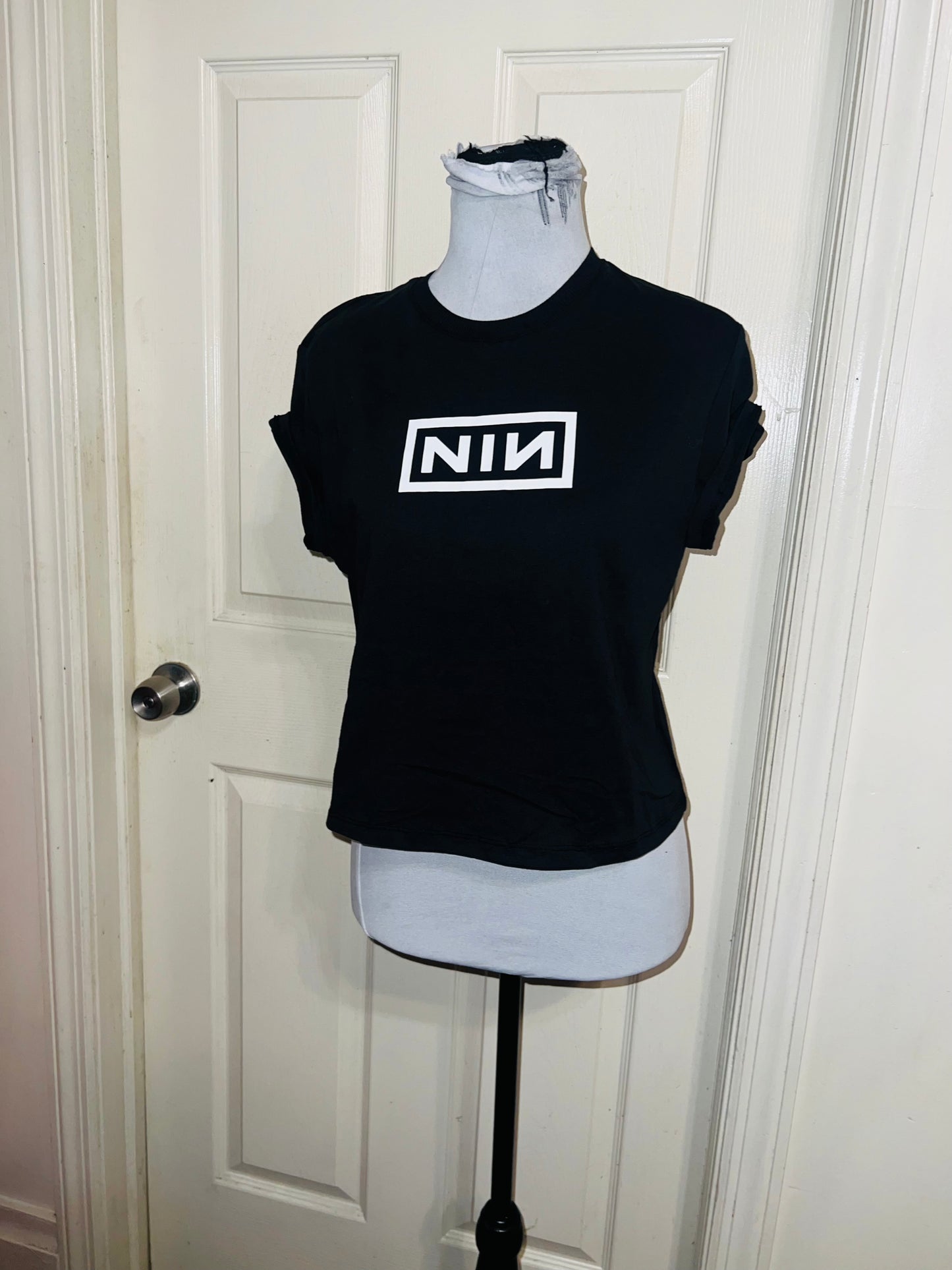 Nine Inch Nails Distressed Baby Tee