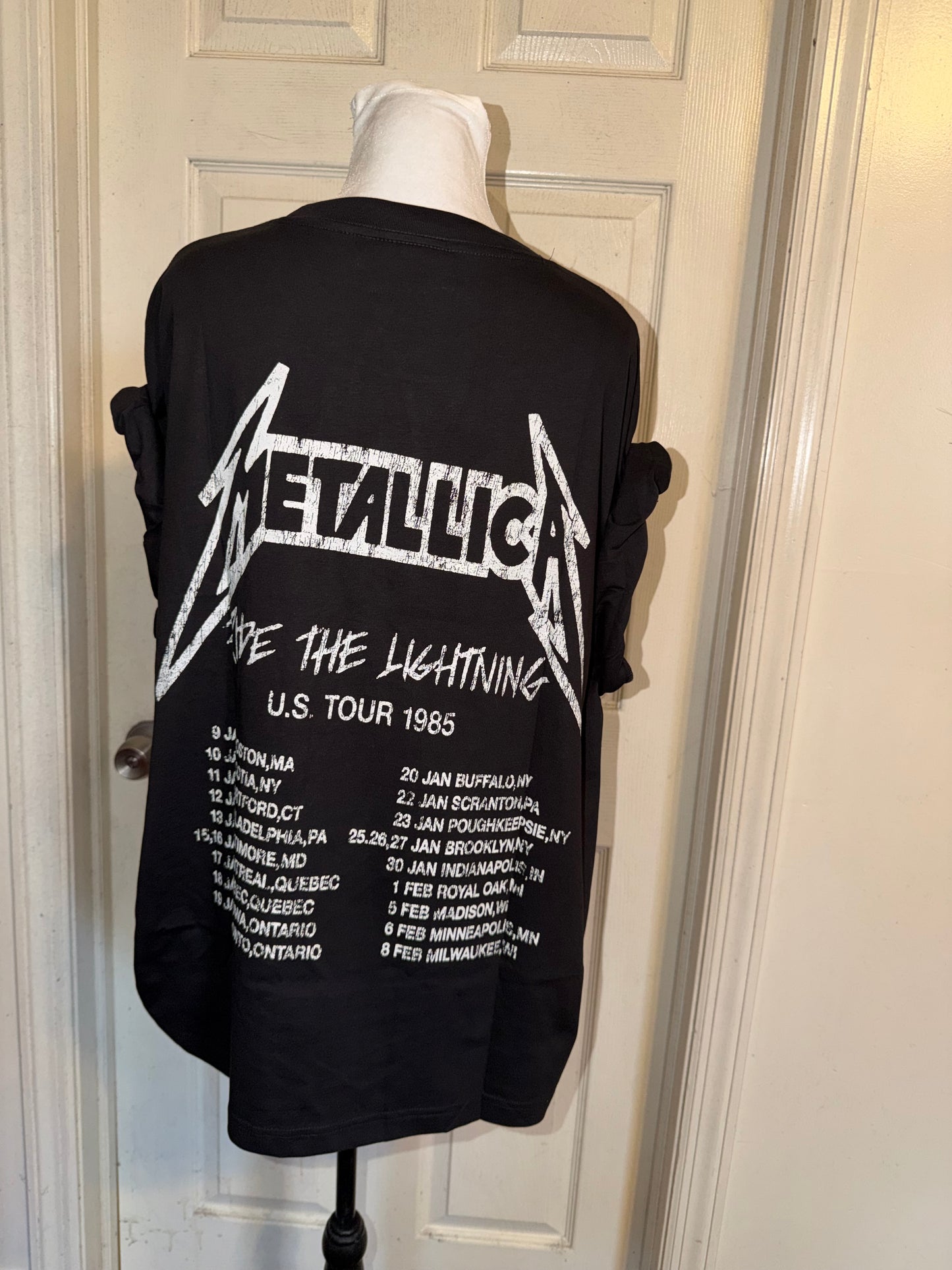 Metallica Double Sided Oversized Distressed Tee