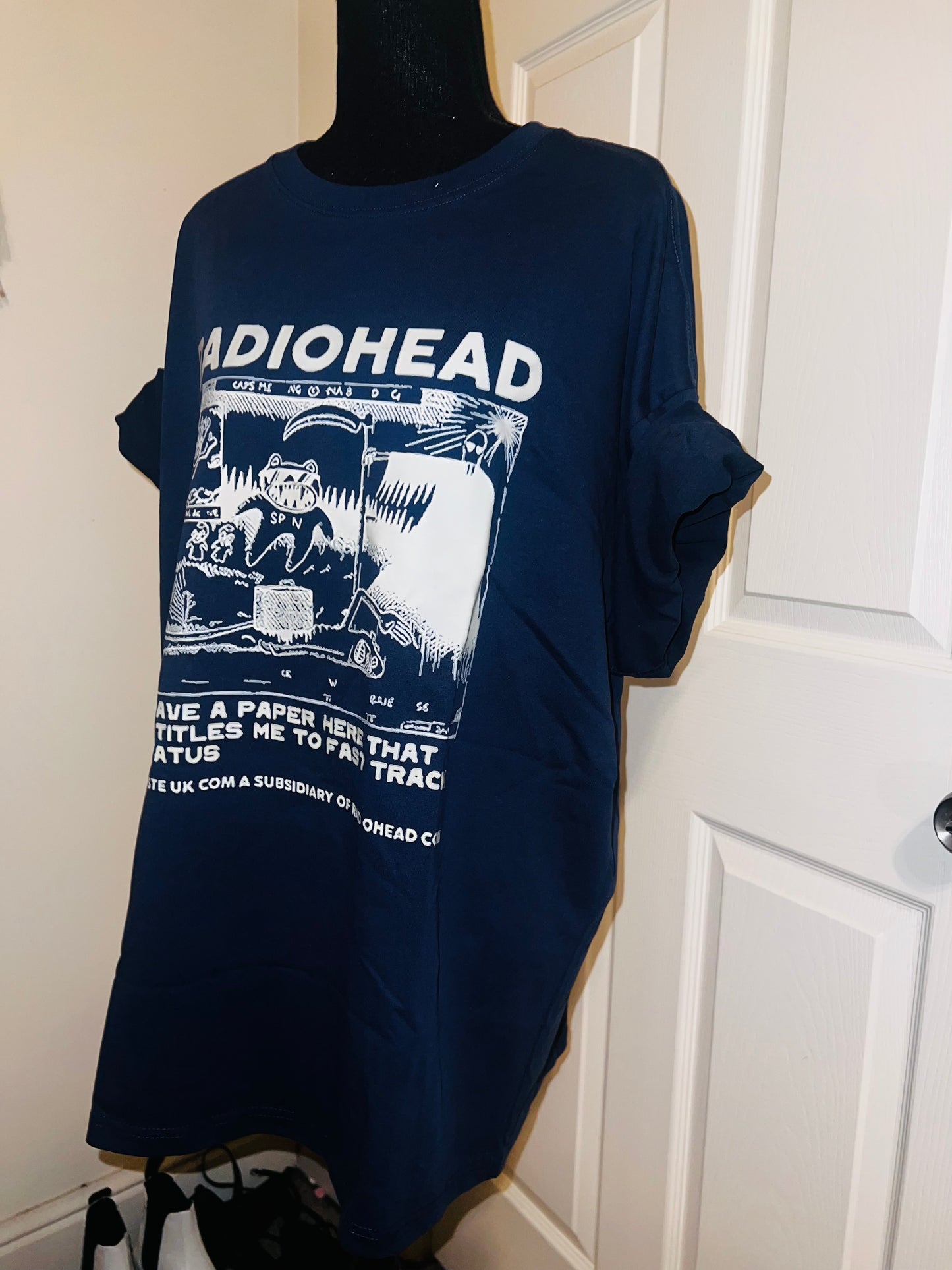 Radiohead Oversized Distressed Tee