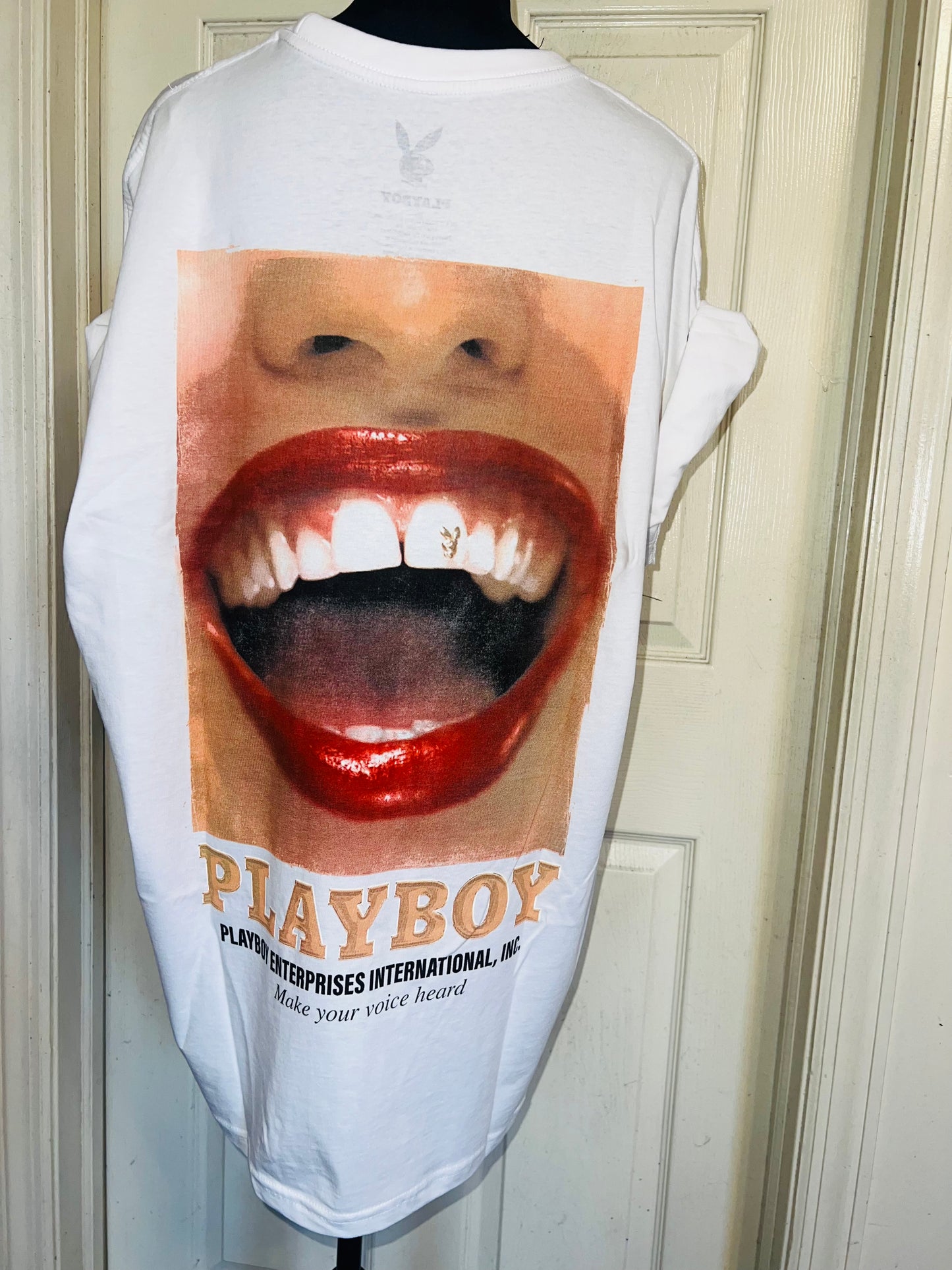 Playboy Double Sided Oversized Distressed Tee