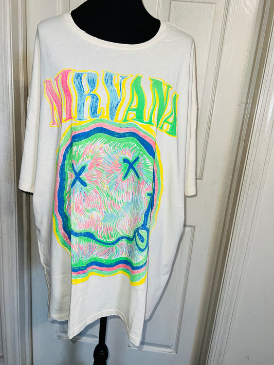 Nirvana Oversized Distressed Tee