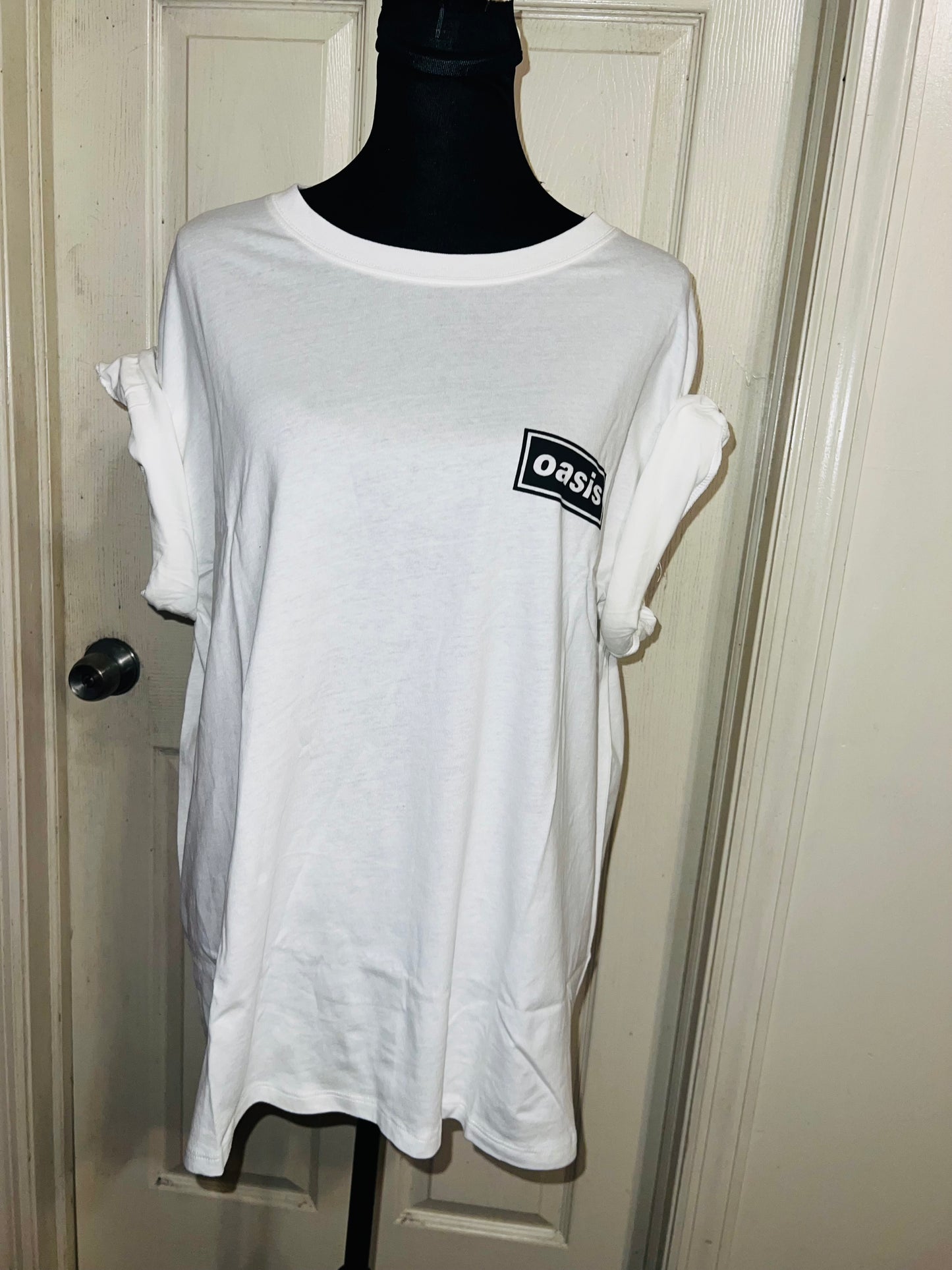 Oasis Double Sided Oversized Distressed Tee