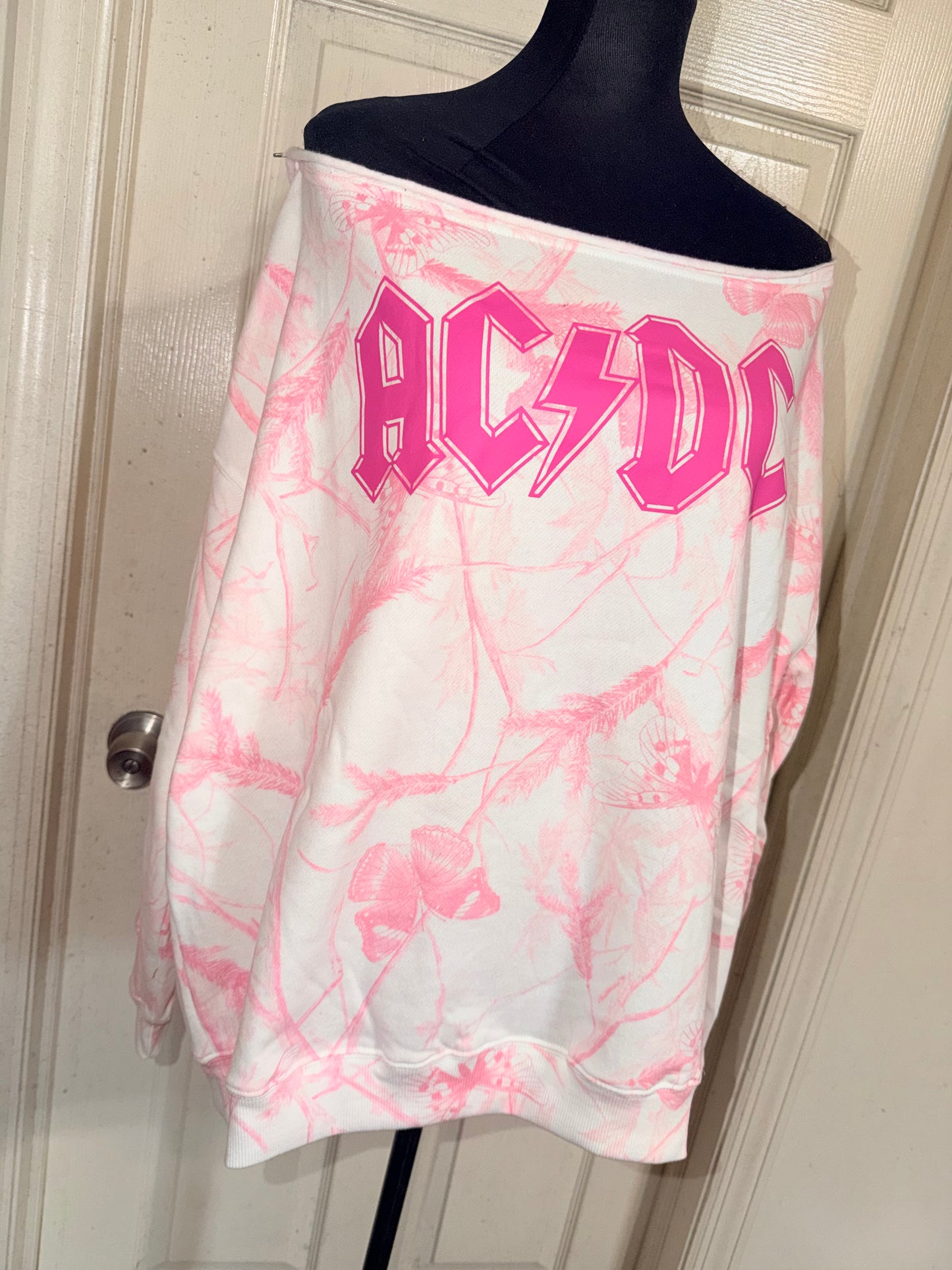 AC/DC OFTS Oversized Distressed Sweatshirt