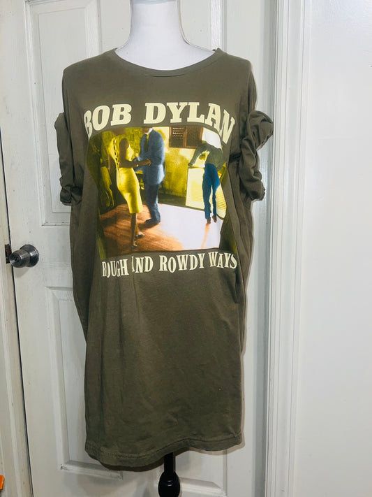 Bob Dylan Double Sided Vintage Oversized Distressed Tee