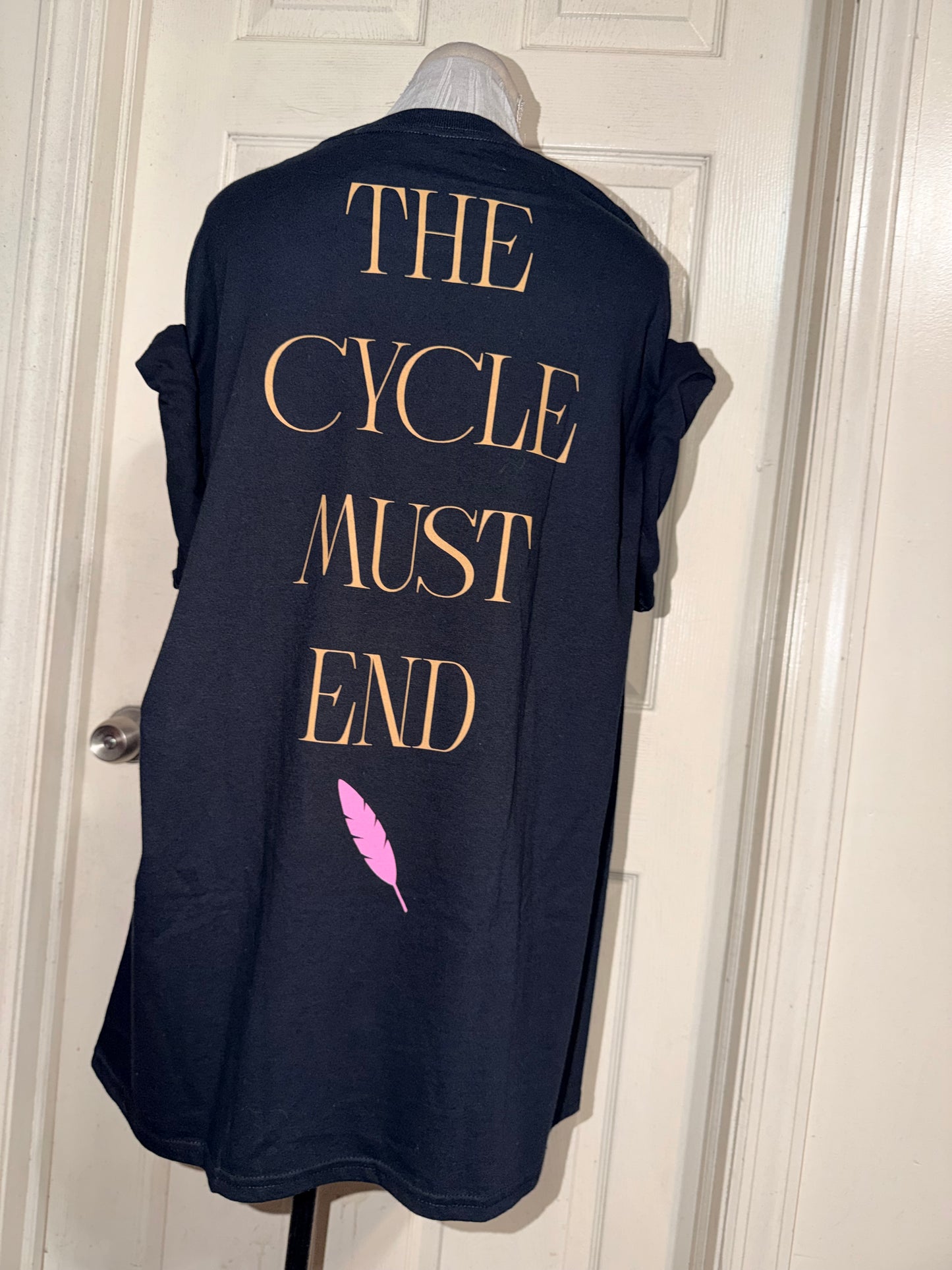 Sleep Token Double Sided Oversized Distressed Tee