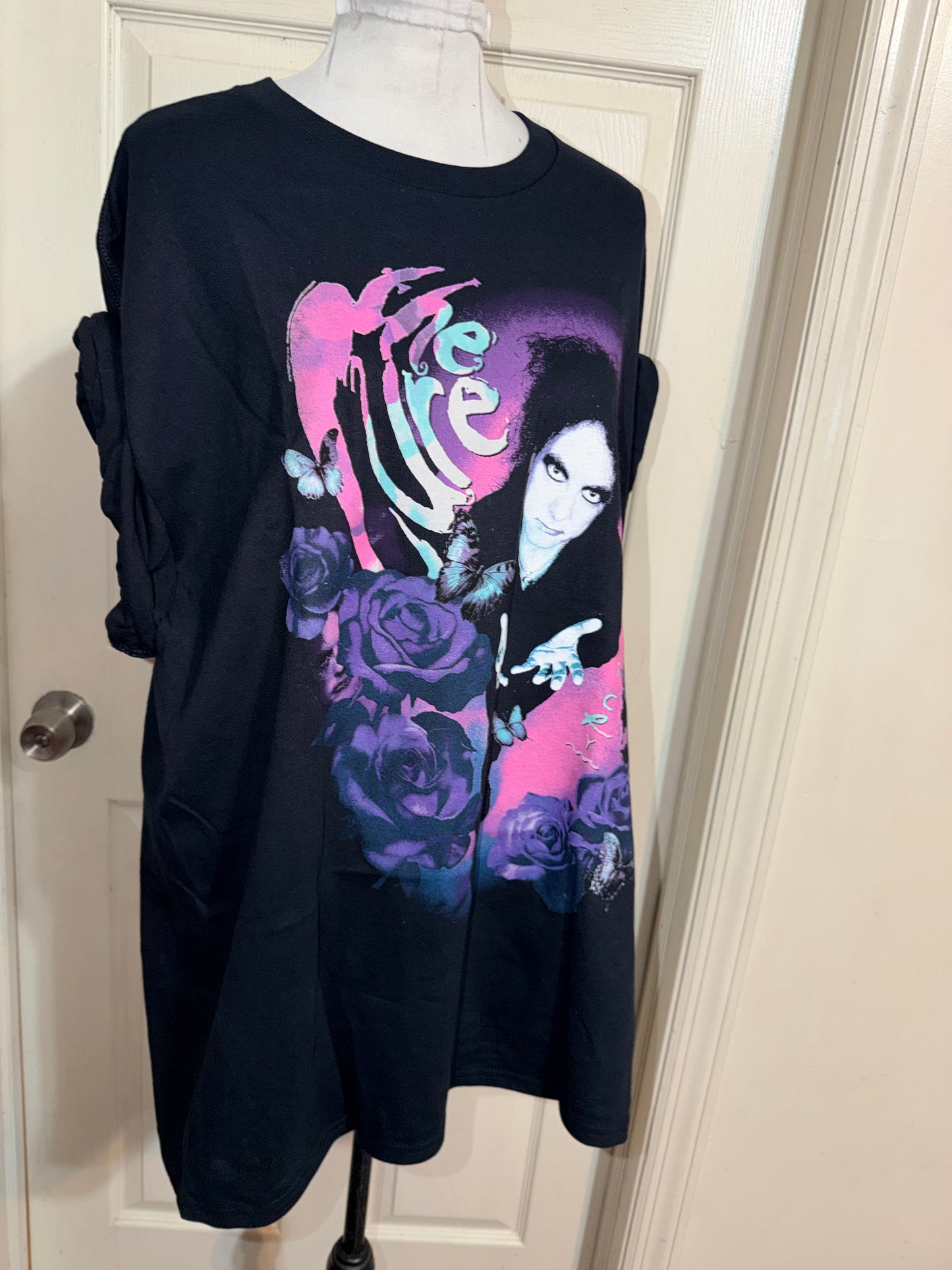 The Cure Double Sided Oversized Distressed Tee