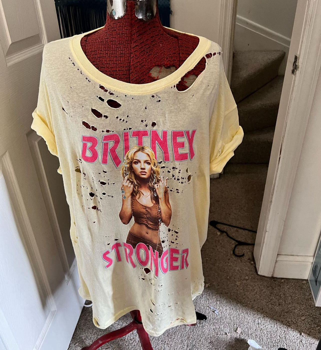 Britney Spears Stronger Distressed Tee