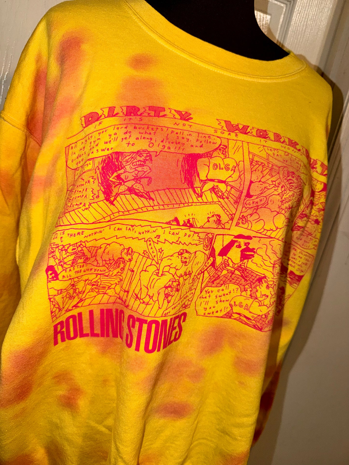 The Rolling Stones Oversized Distressed Sweatshirt