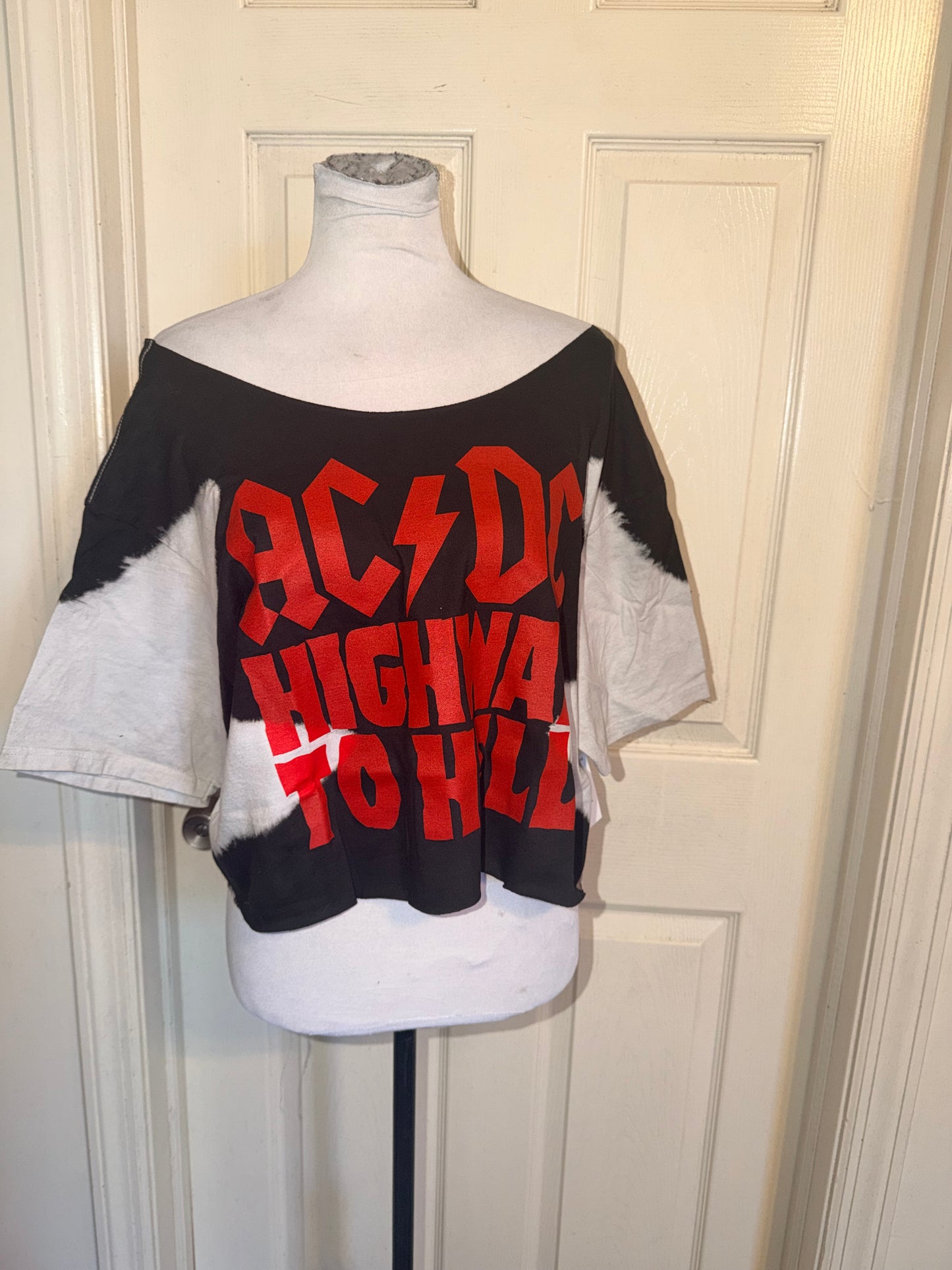 AC/DC Oversized OFTS Distressed Tee