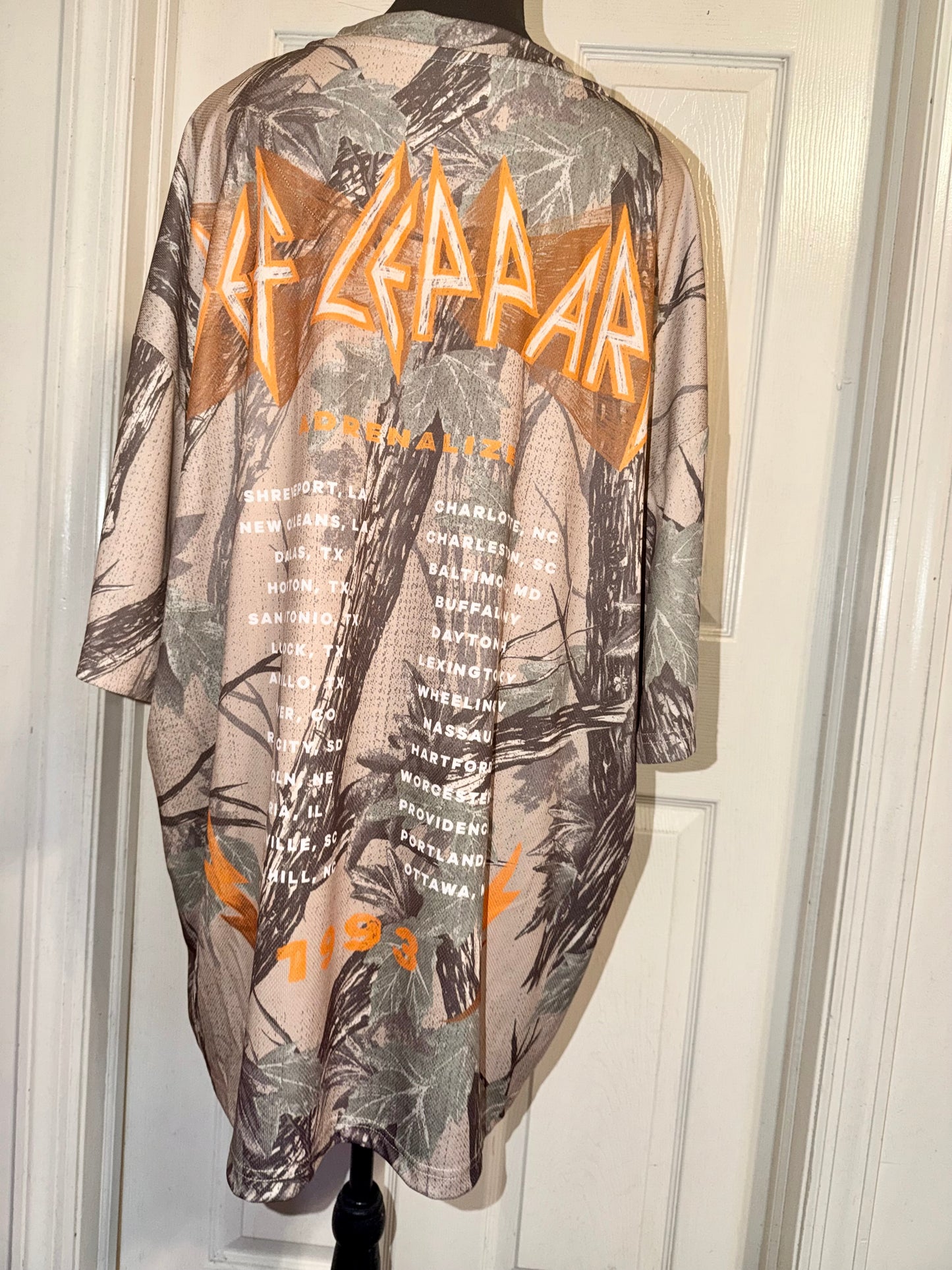 Def Leppard Double Sided Oversized Jersey Tee