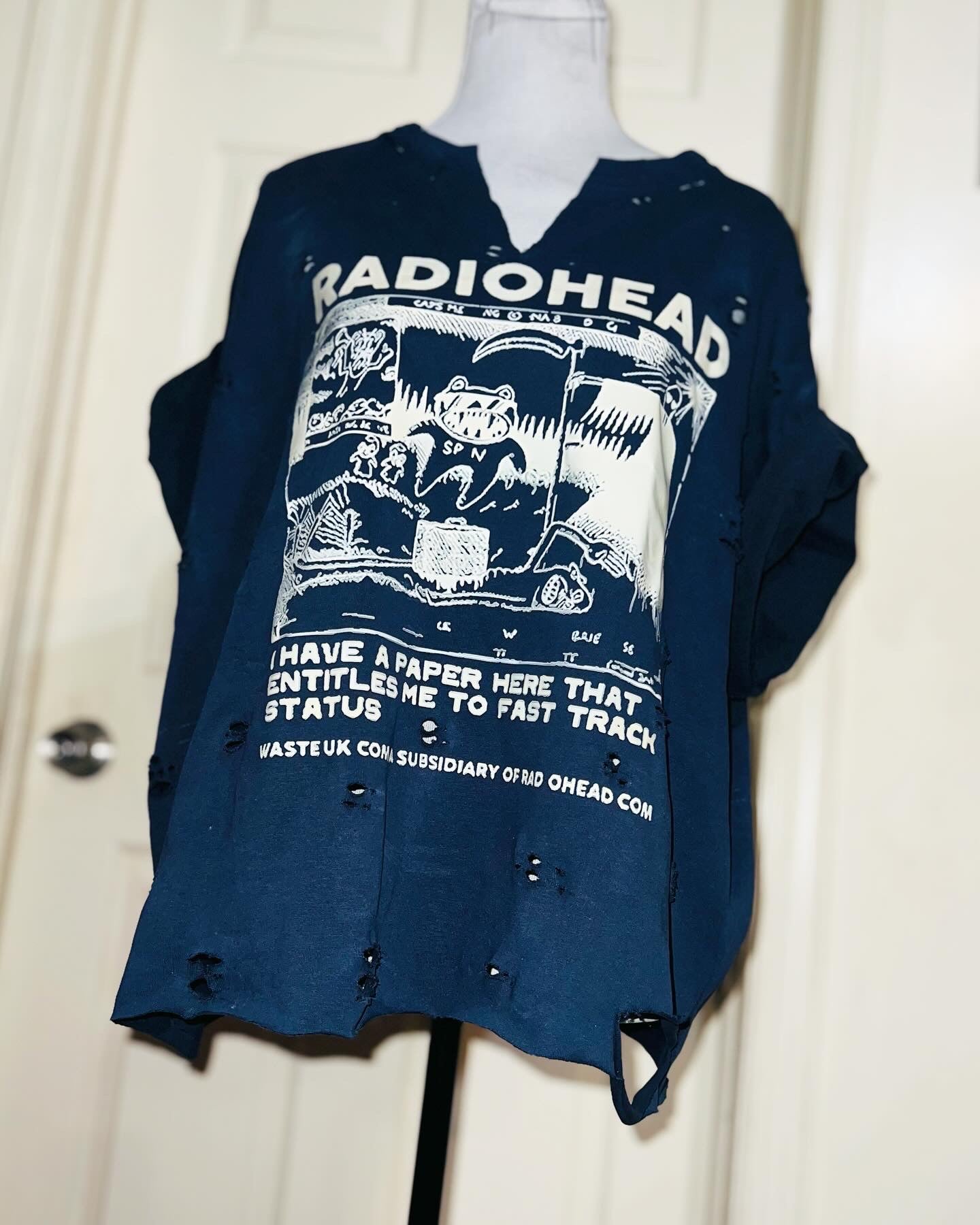 Radiohead Oversized Distressed Tee