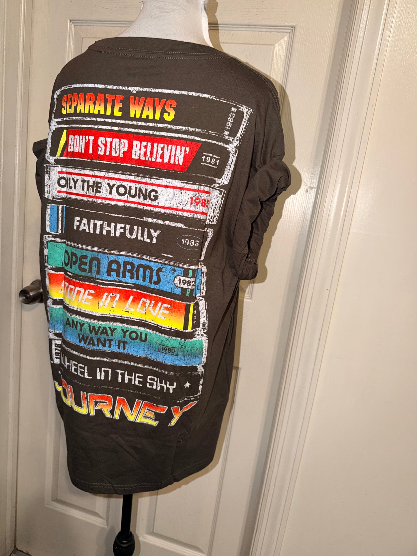 Journey Double Sided Oversized Distressed Tee