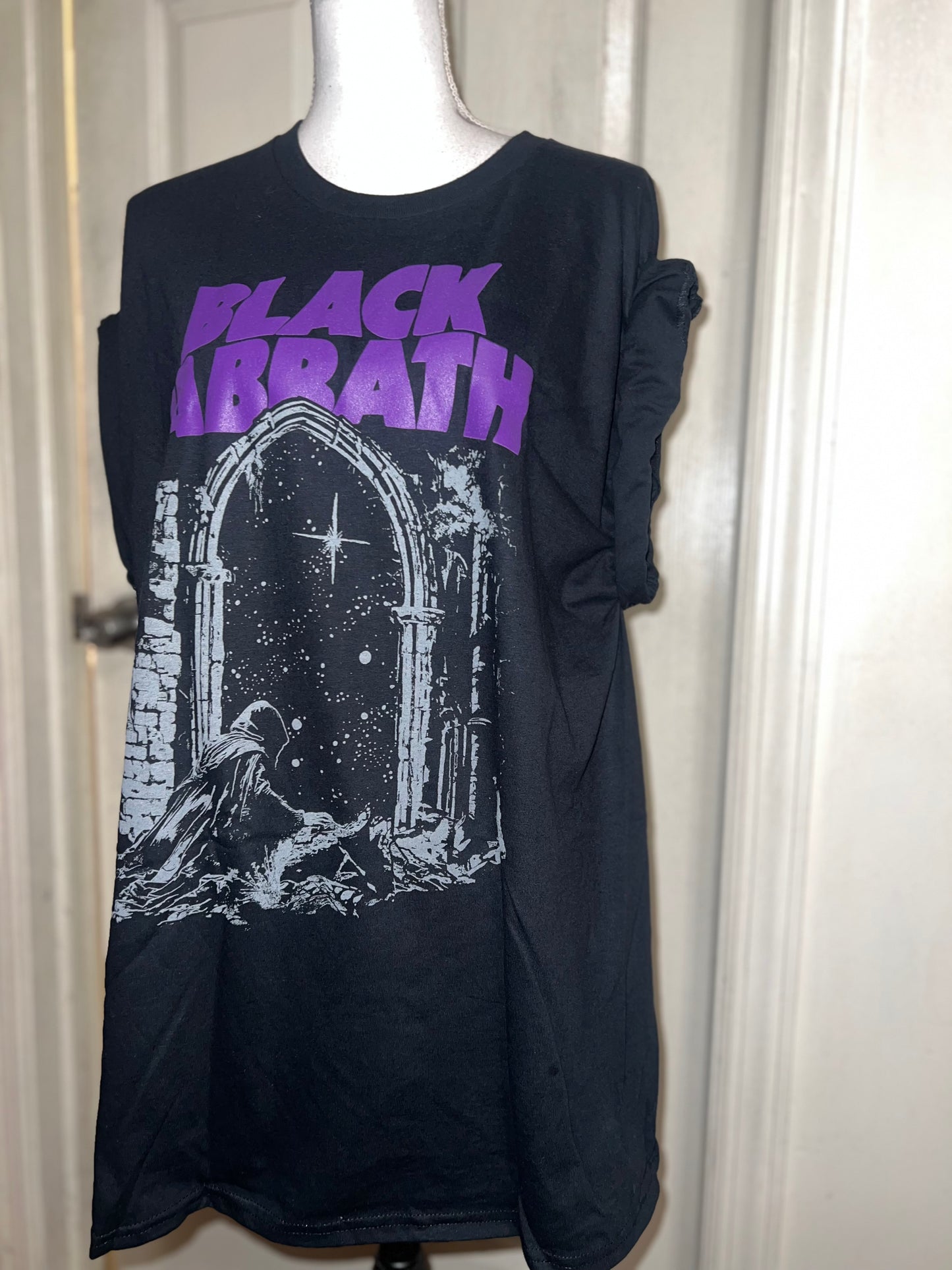 Black Sabbath Oversized Distressed Tee