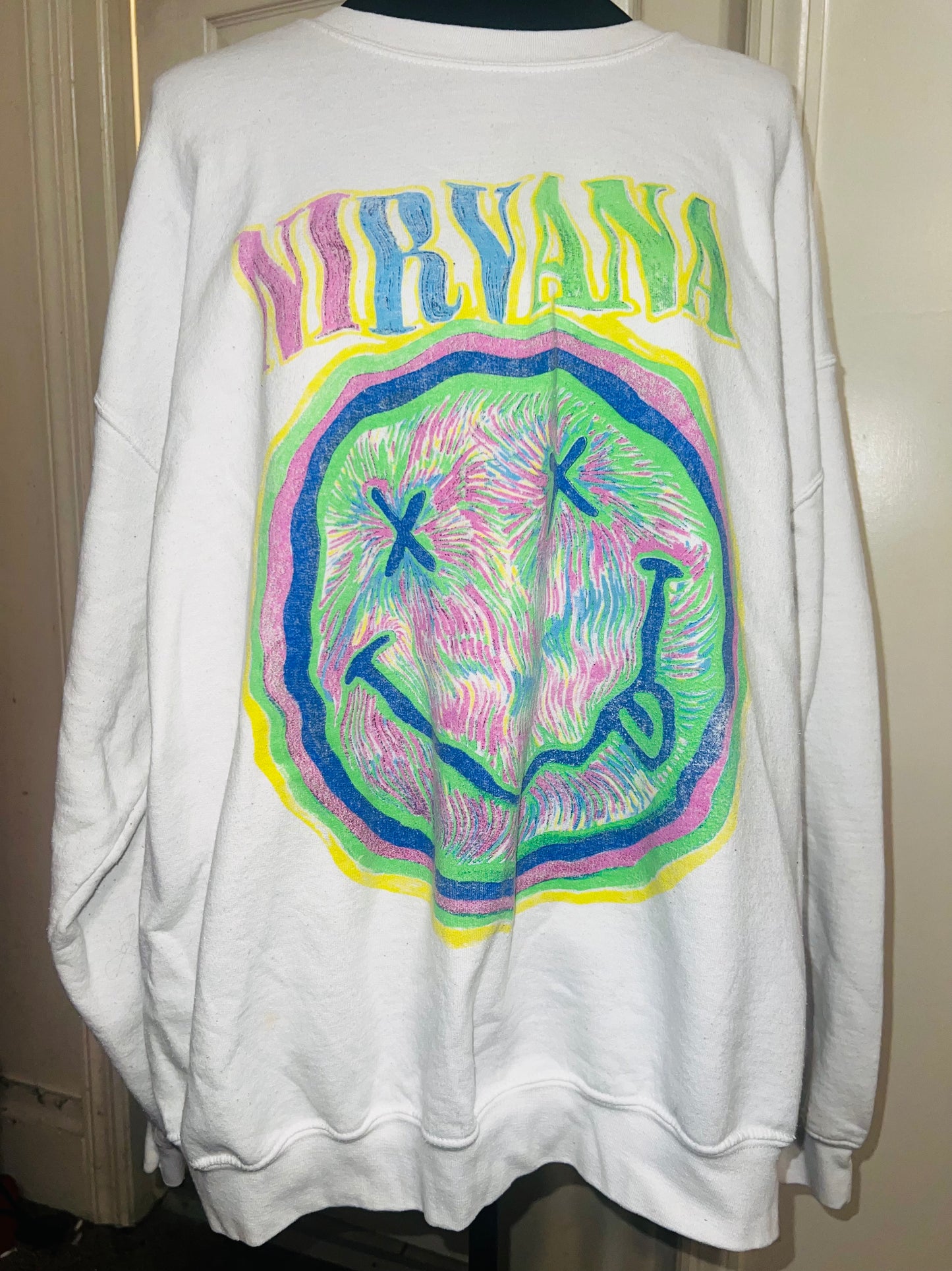 Nirvana Oversized Distressed Sweatshirt