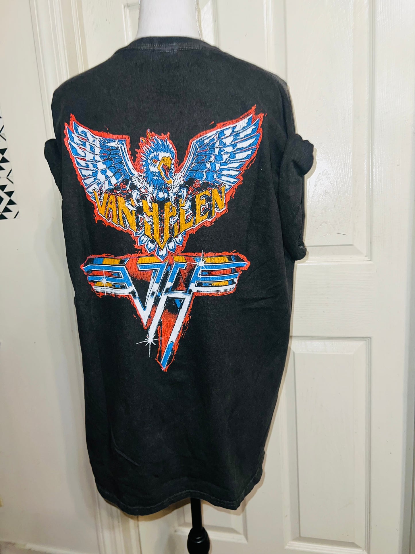 Van Halen Double Sided Oversized Distressed Tee