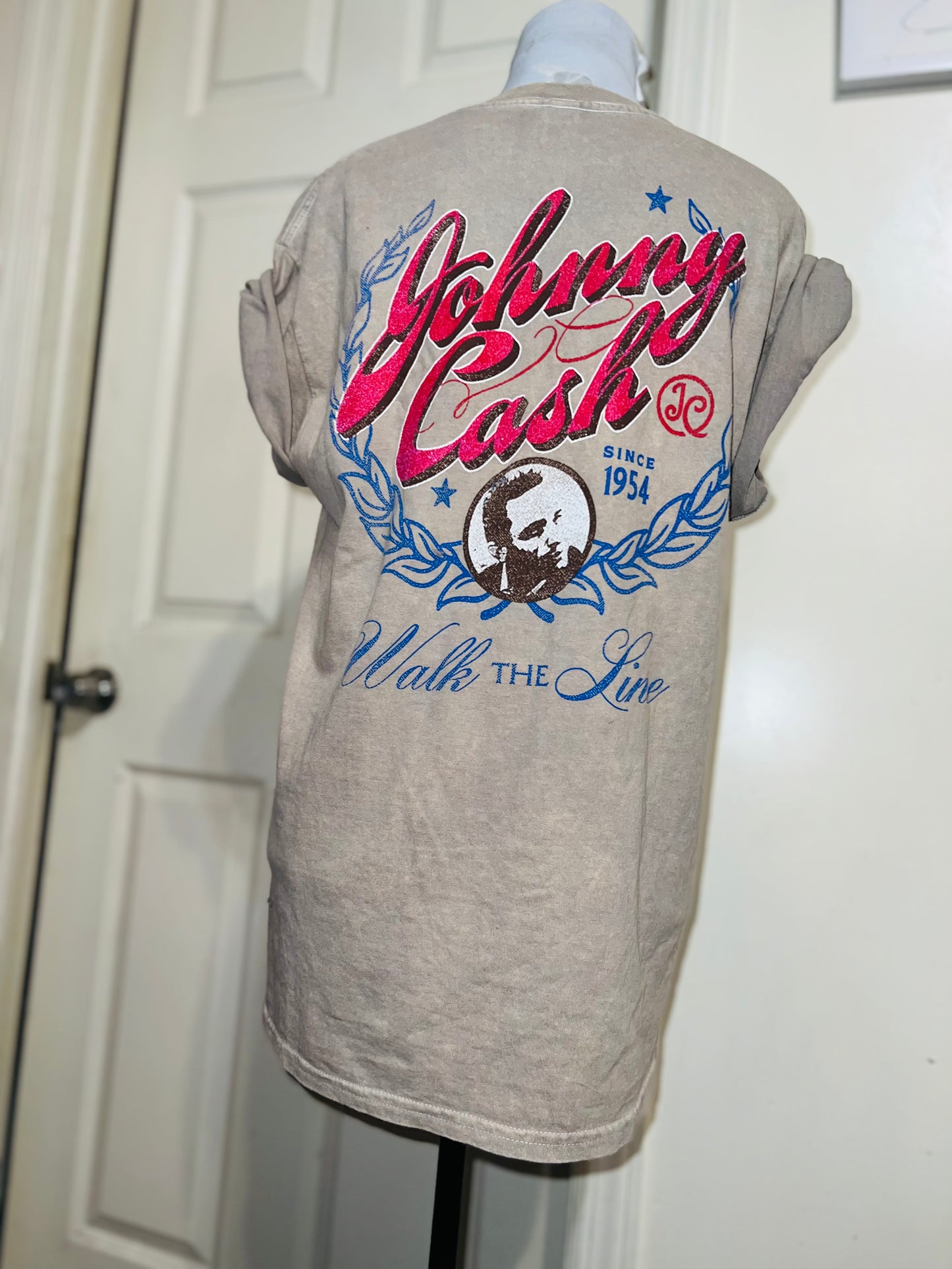 Johnny Cash Double Sided Oversized Distressed Tee