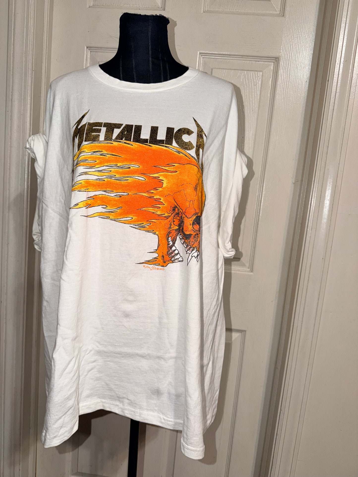 Metallica Double Sided Oversized Distressed Tee