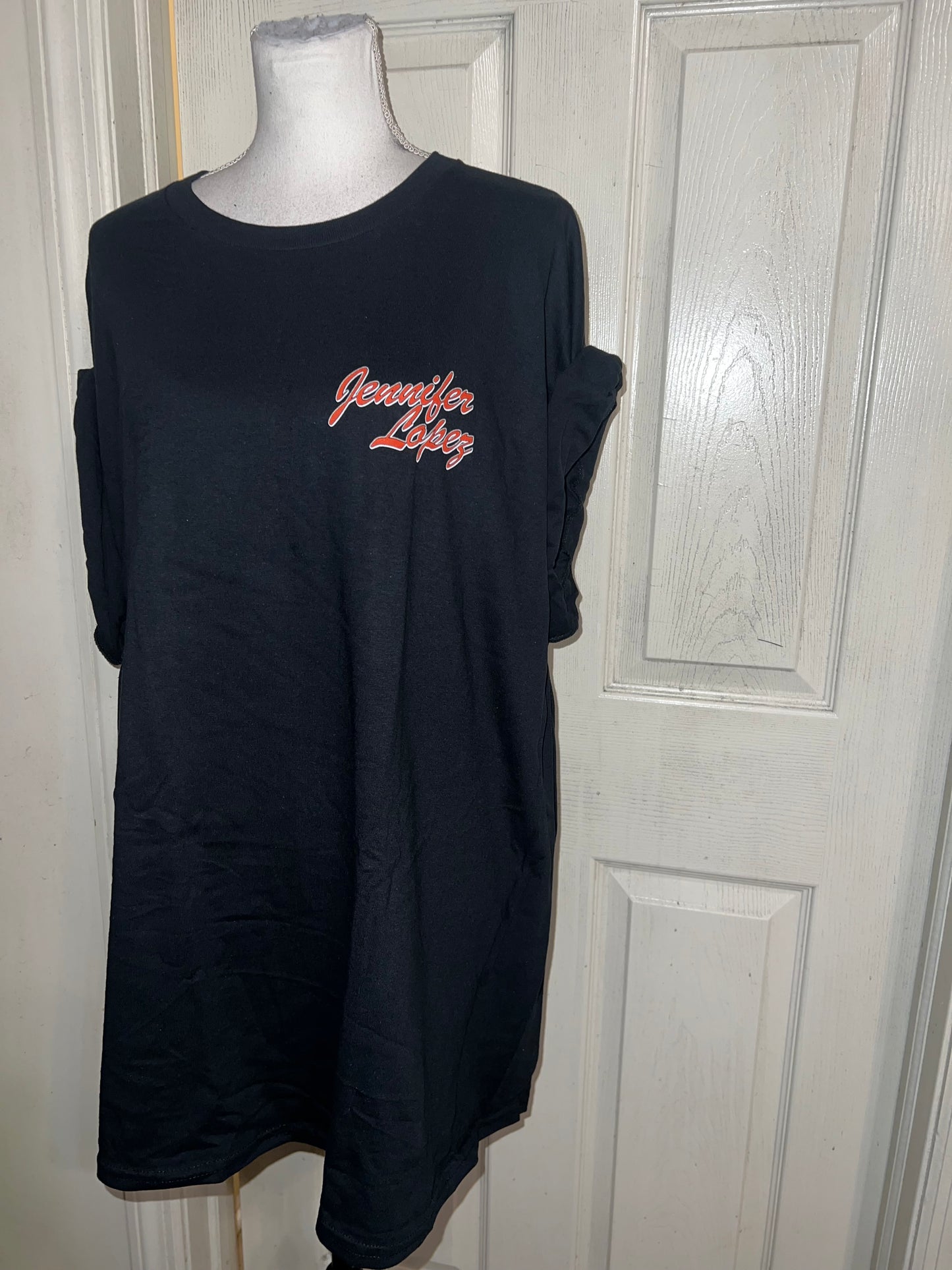 Jennifer Lopez Double Sided Vintage Style Distressed Tee