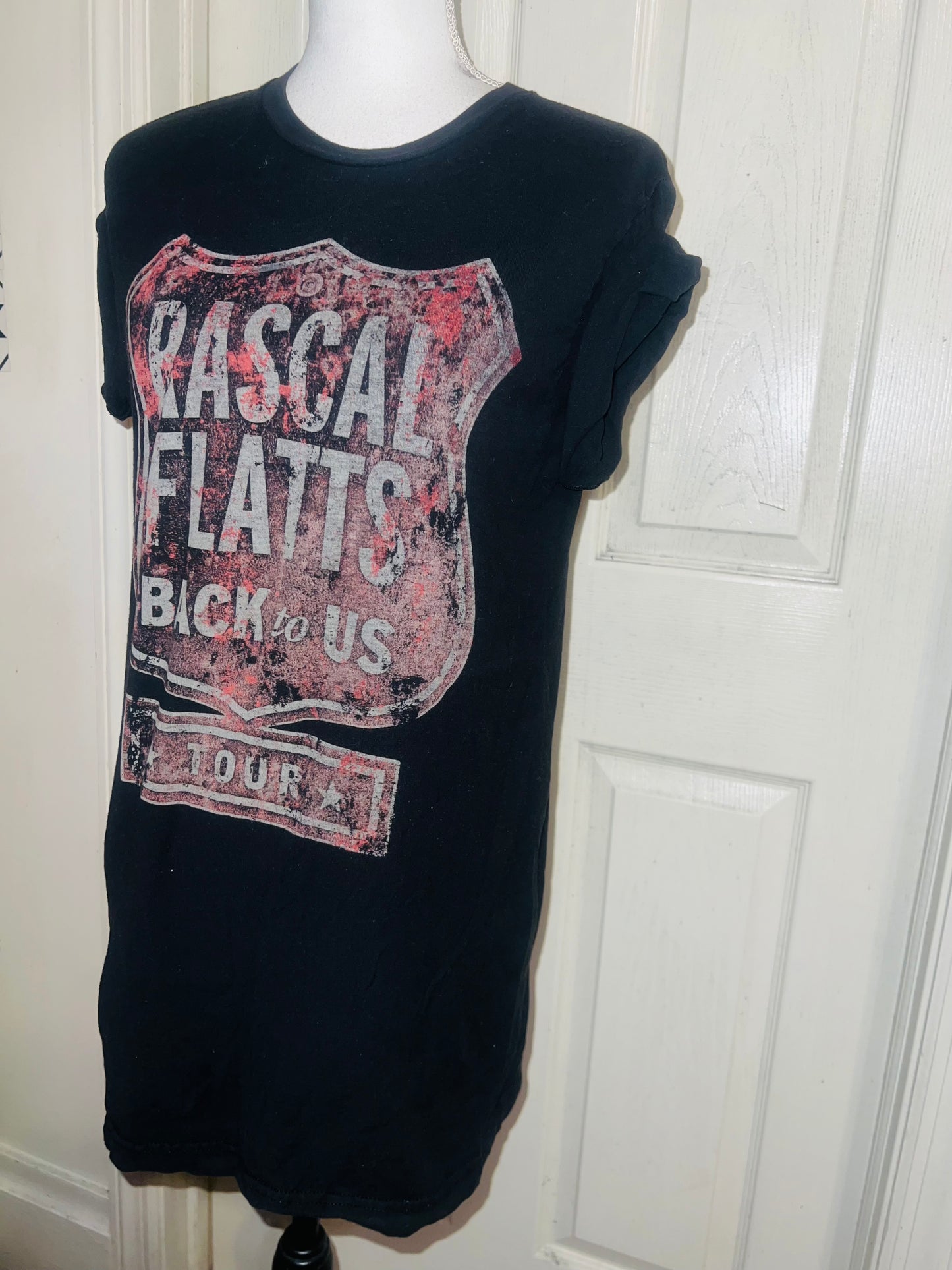 Rascal Flatts Double Sided Oversized Distressed Tee