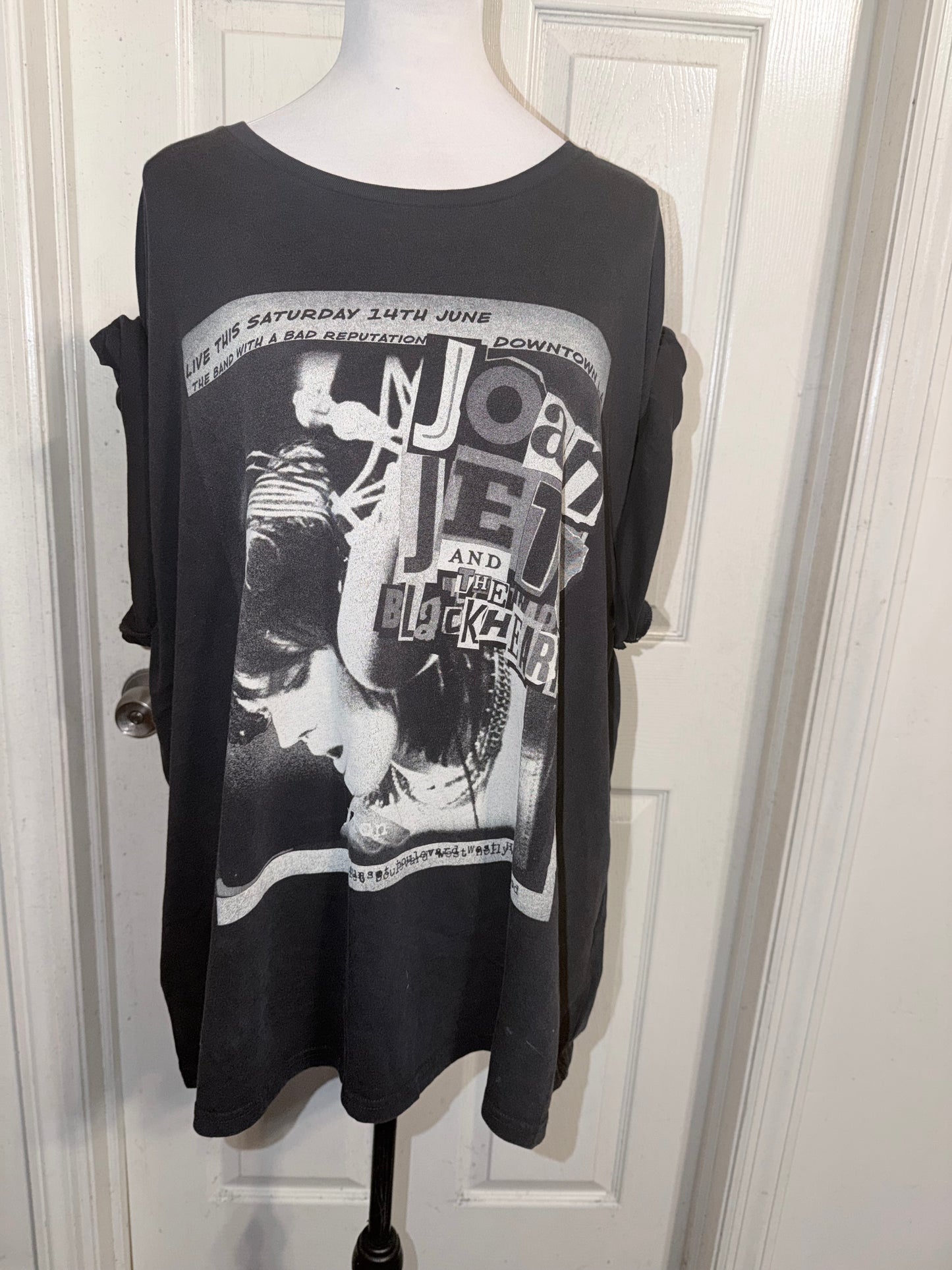Joan Jett and the Blackhearts Double Sided Oversized Distressed Tee
