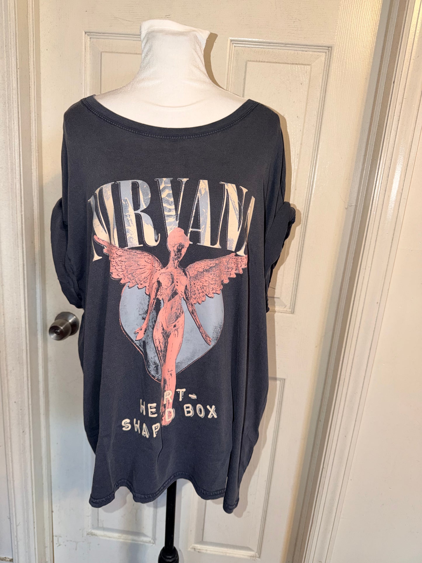 Nirvana Oversized Distressed Tee
