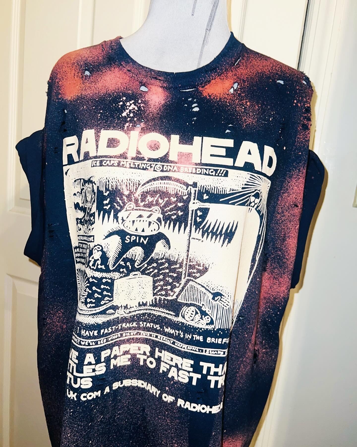 Radiohead Oversized Distressed Tee