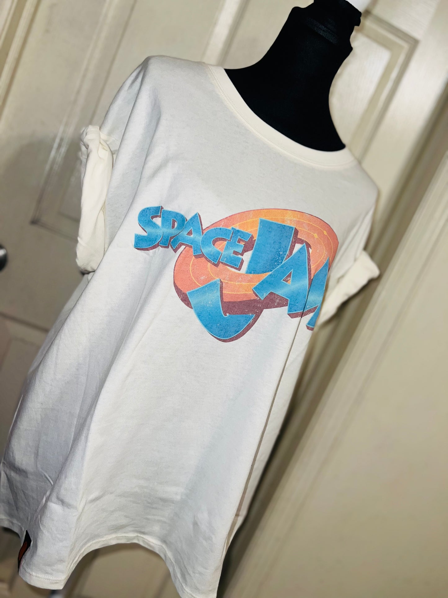 Space Jam Oversized Distressed Oversized Tee