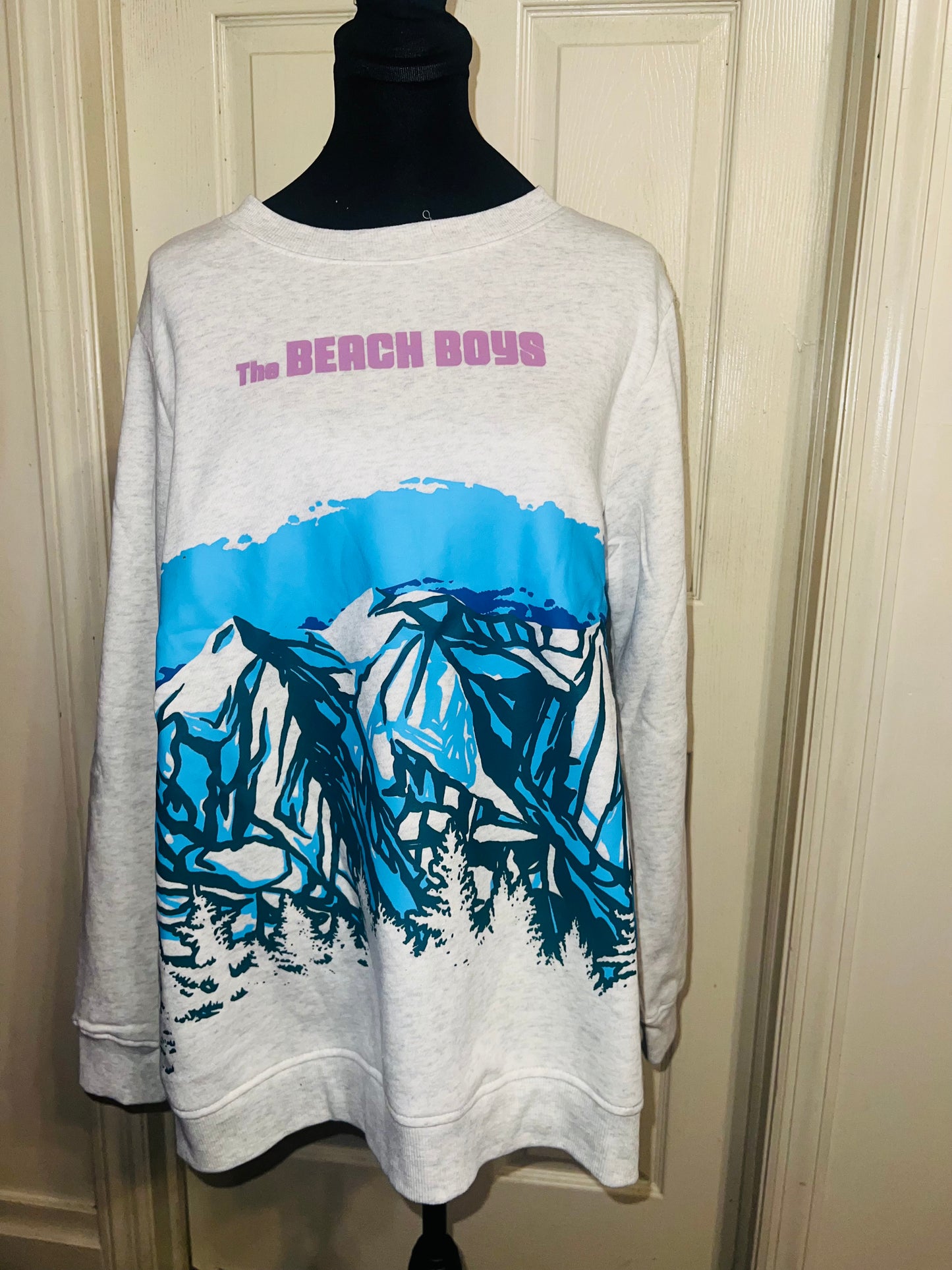 The Beach Boys Oversized Distressed Sweatshirt